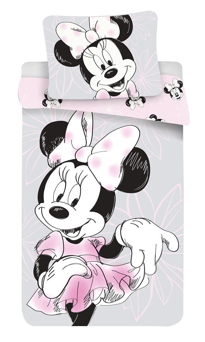 Bettwäsche Disney Minnie Maus Bettwäsche Cartoon 140x200 + 70x90 cm Baumwolle