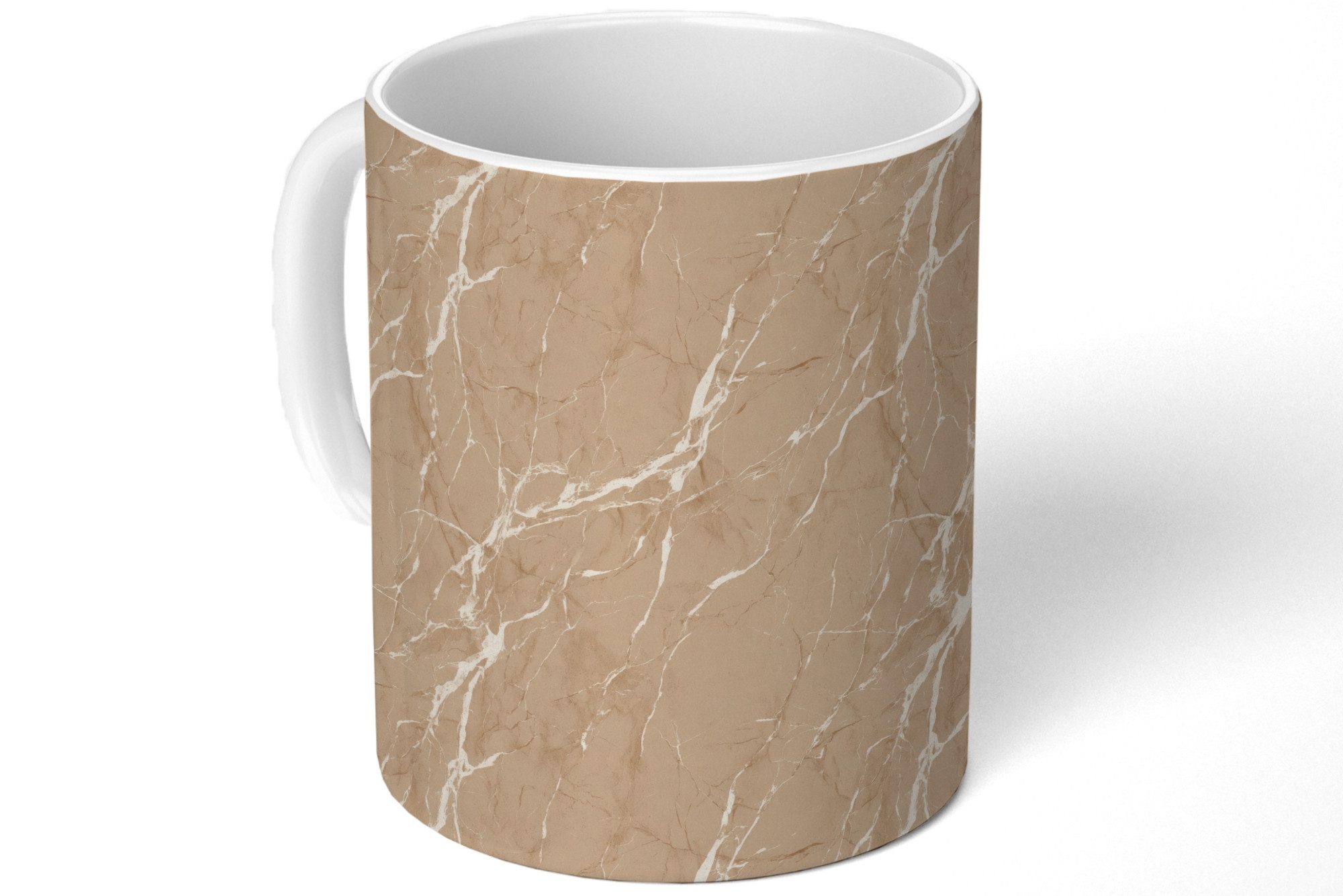Tasse Beige - Marmor - Organisch - Weiß
