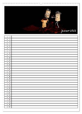 CALVENDO Wandkalender Bjork van Kork / Familienplaner (Premium, hochwertiger DIN A2 Wandkalender 2023, Kunstdruck in Hochglanz)