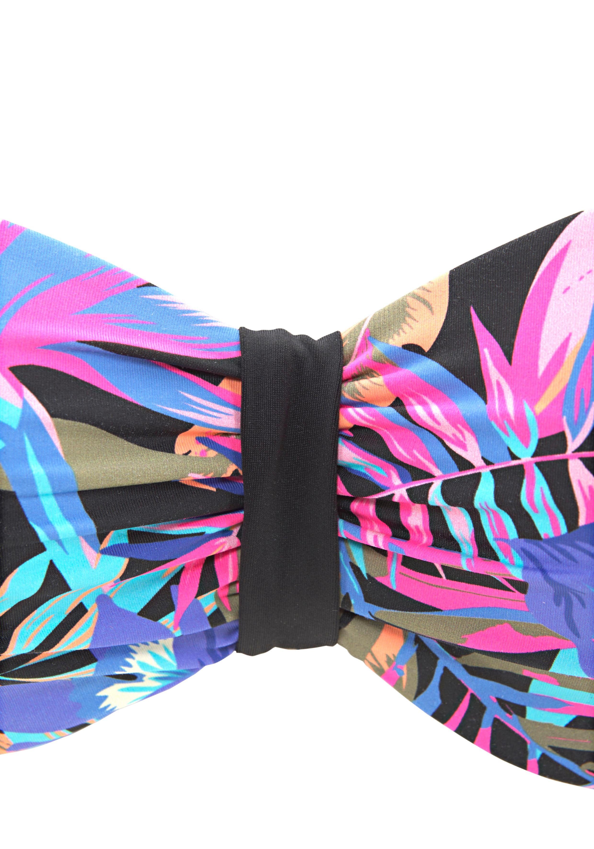 Bench. Bandeau-Bikini-Top Pitch, mit farbenfrohem Druck