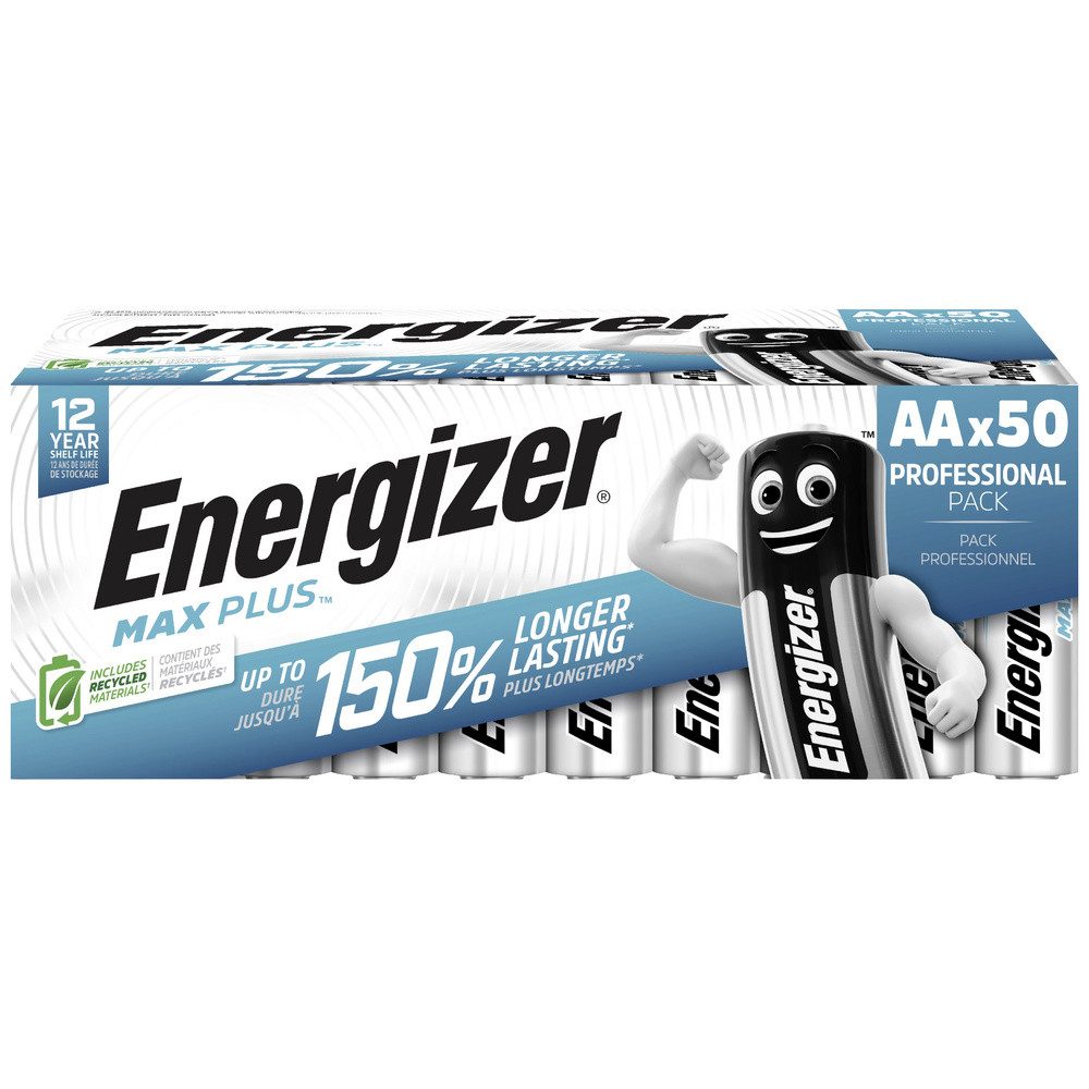 Energizer Energizer Max Plus Mignon (AA)-Batterie Alkali-Mangan 1.5 V 50 St. Batterie