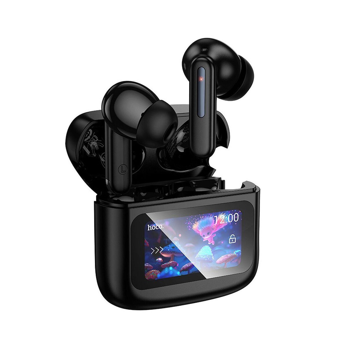 hoco. HOCO EQ14 TWS Bluetooth Kopfhörer Touchscreen Case Schwarz Bluetooth-Kopfhörer