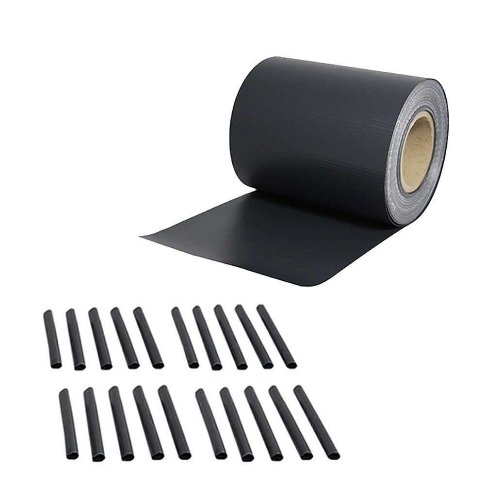 Melko Sichtschutzstreifen Zaunfolie 65M PVC Anthrazit günstig online kaufen