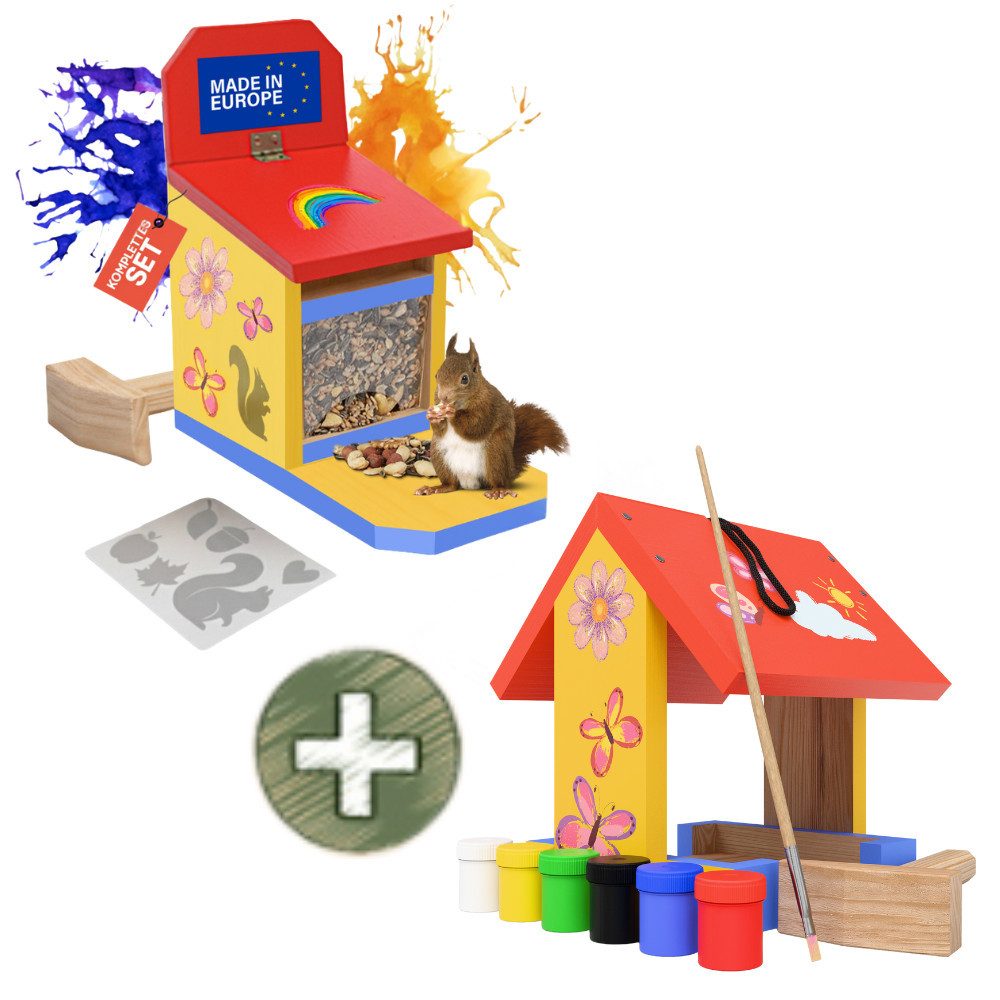 Eli Eichhörnchenkobel Futterhaus - Bausatz für Kinder zum bemalen inkl. Vor günstig online kaufen