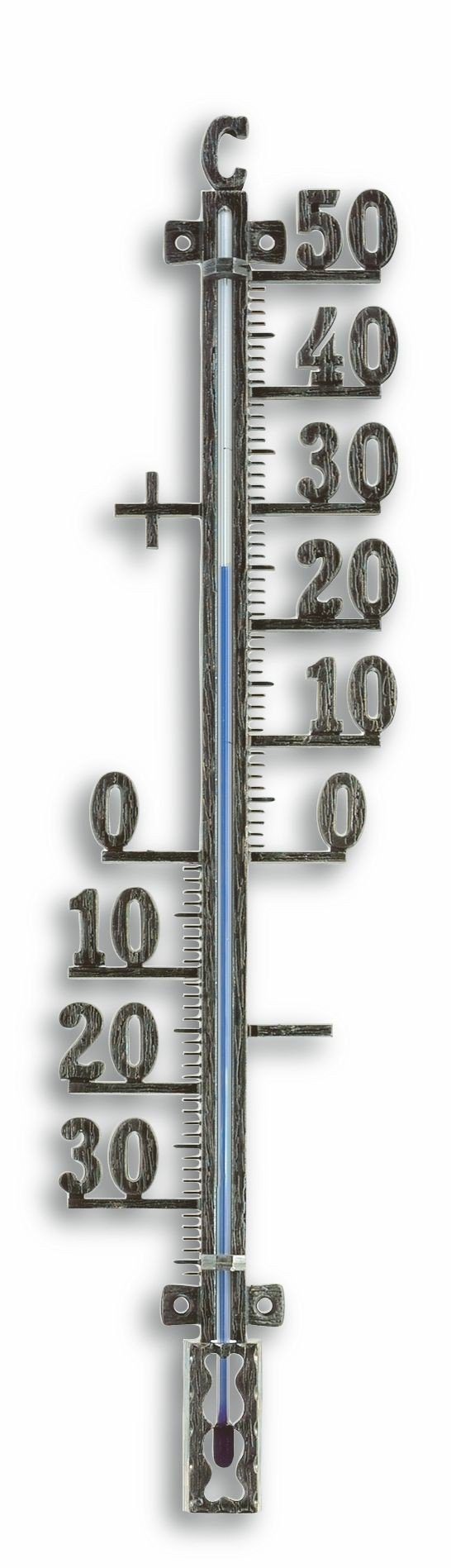 TFA Dostmann Gartenthermometer TFA 12.5002 Analoges Außenthermometer aus Metall