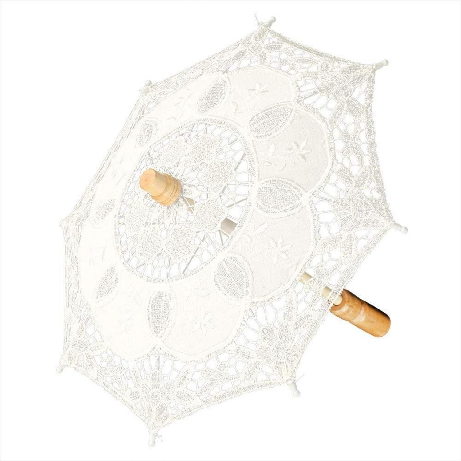 LuxusKollektion Taschenregenschirm Spitzenschirm Mini beige 29cm