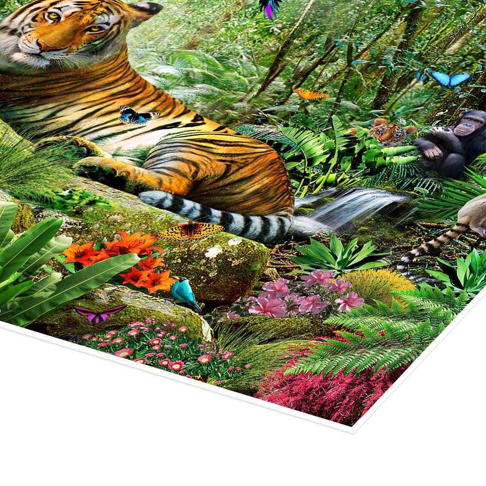 Posterlounge Wandbild Tiger im Dschungel, Adrian Chesterman, erhältlich als Poster, Leinwandbild, Wandsticker oder Acrylglasbild