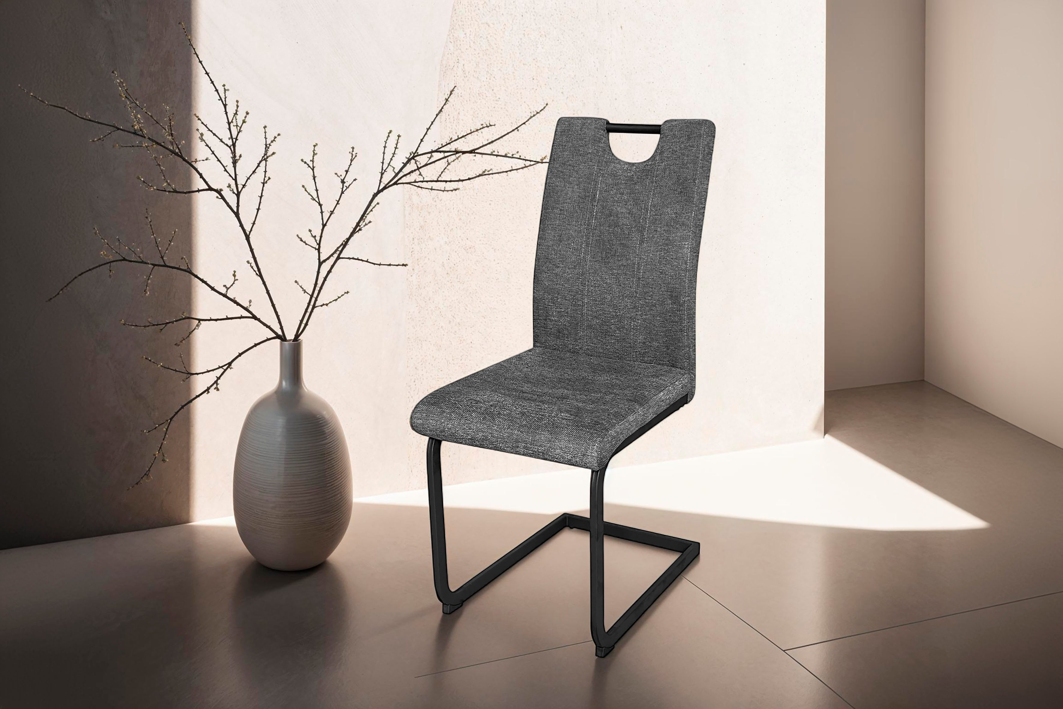 byLIVING Freischwinger Banff (Set, 2 St), mit Griff, Gestell Metall schwarz günstig online kaufen