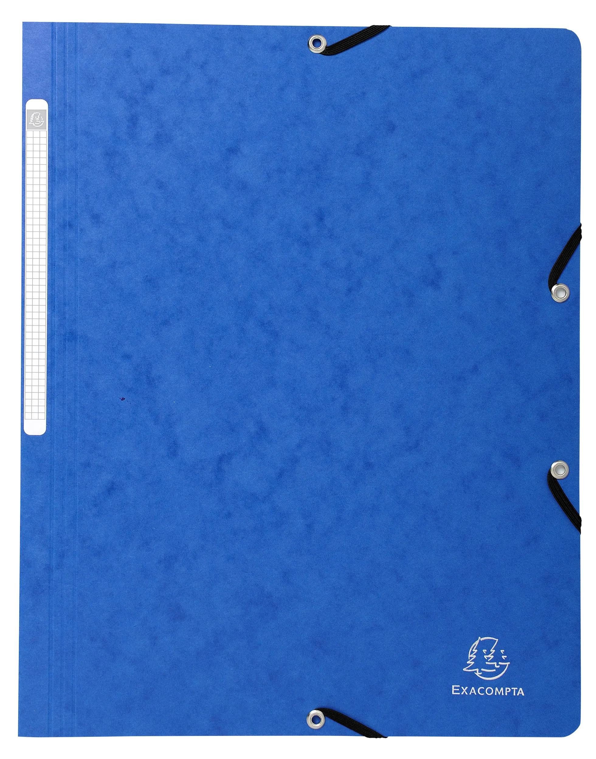 Organisationsmappe 25x Eckspannmappe + Gummizug ohne Klappen, Karton, A4, Blau, 5512E