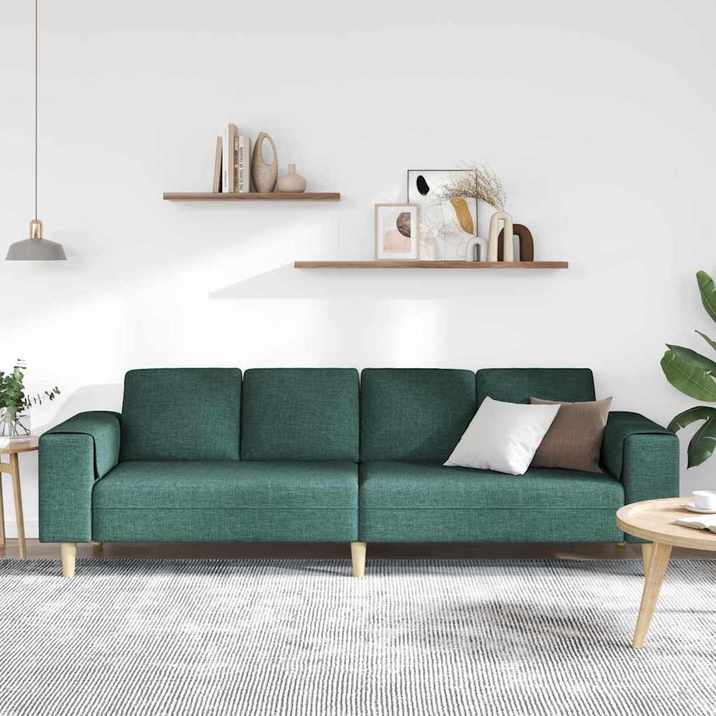 vidaXL Sofa Sofa Set Dunkelgrün Stoff, günstig online kaufen