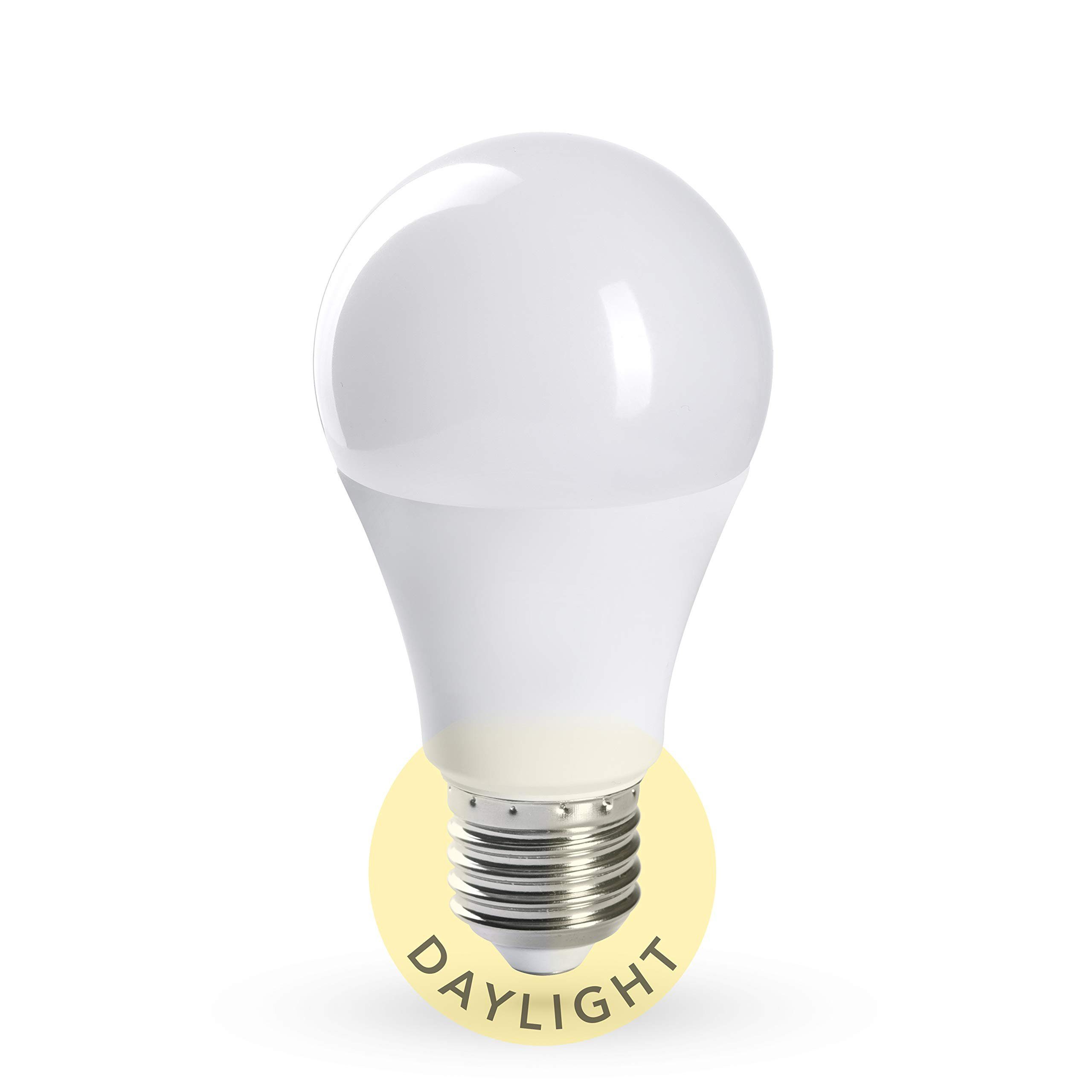 Crown LED Tageslicht Glühbirne Vollspektrum, Dimmbar, 10.000 LUX, E27, 11W  Halogenlampe, Wei 1Xklassisch