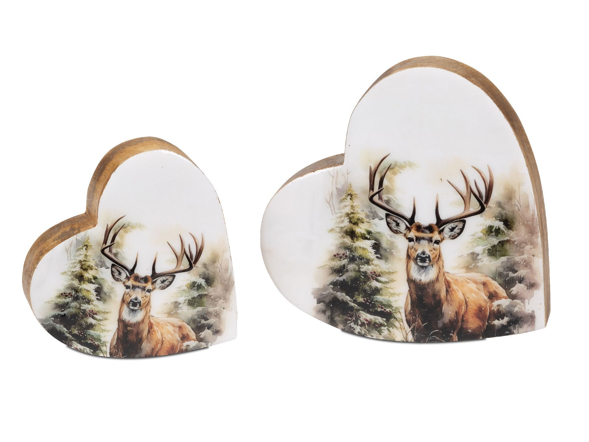 formano Weihnachtsfigur Alu Mangoholz, Farbe: natur, Motiv: Hirsch