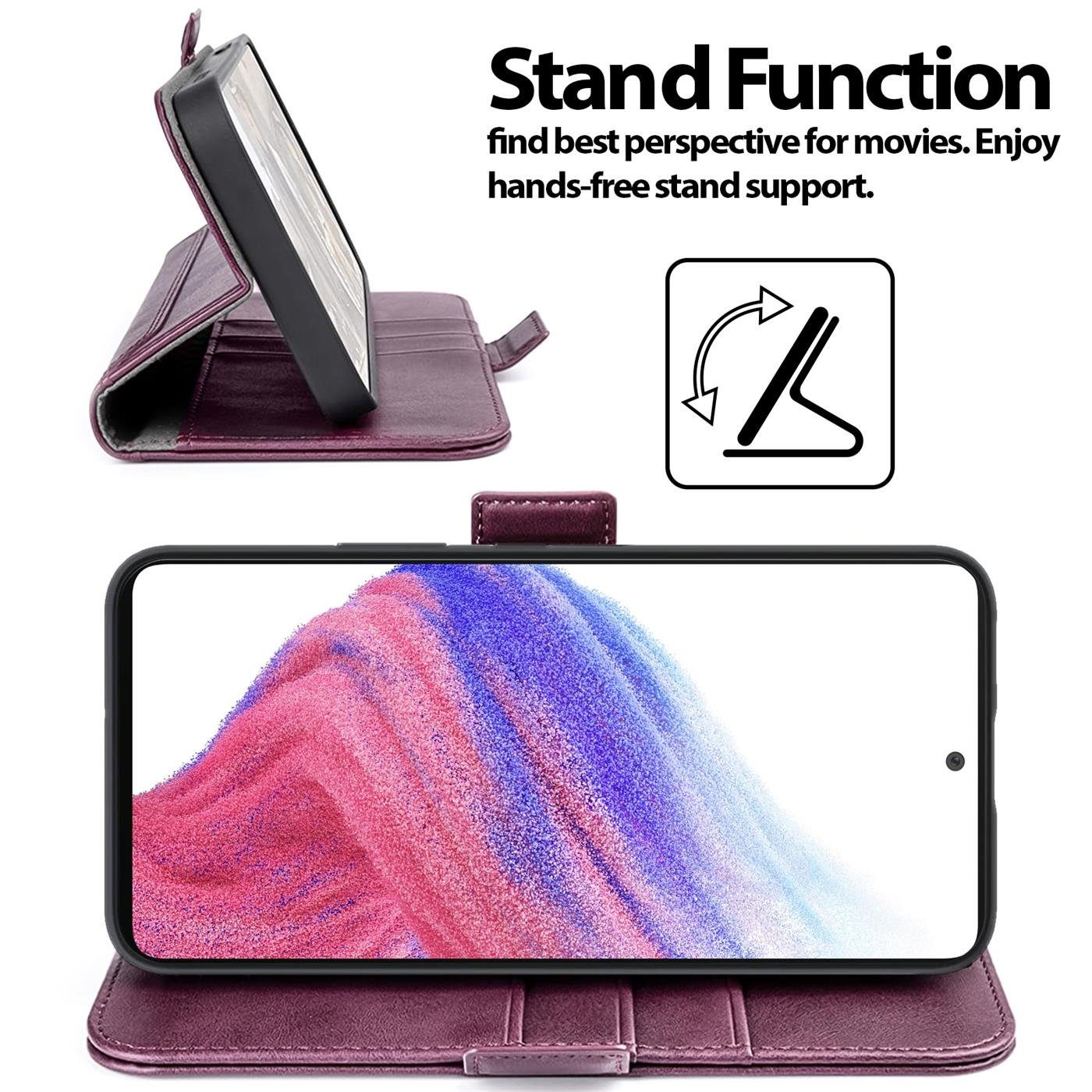 CoolGadget Handyhülle Wallet Klapptasche Cover Case für Samsung Galaxy A53 5G 6,5 Zoll, Handy Tasche mit RFID Schutz Kartenfach Book Schutzhülle