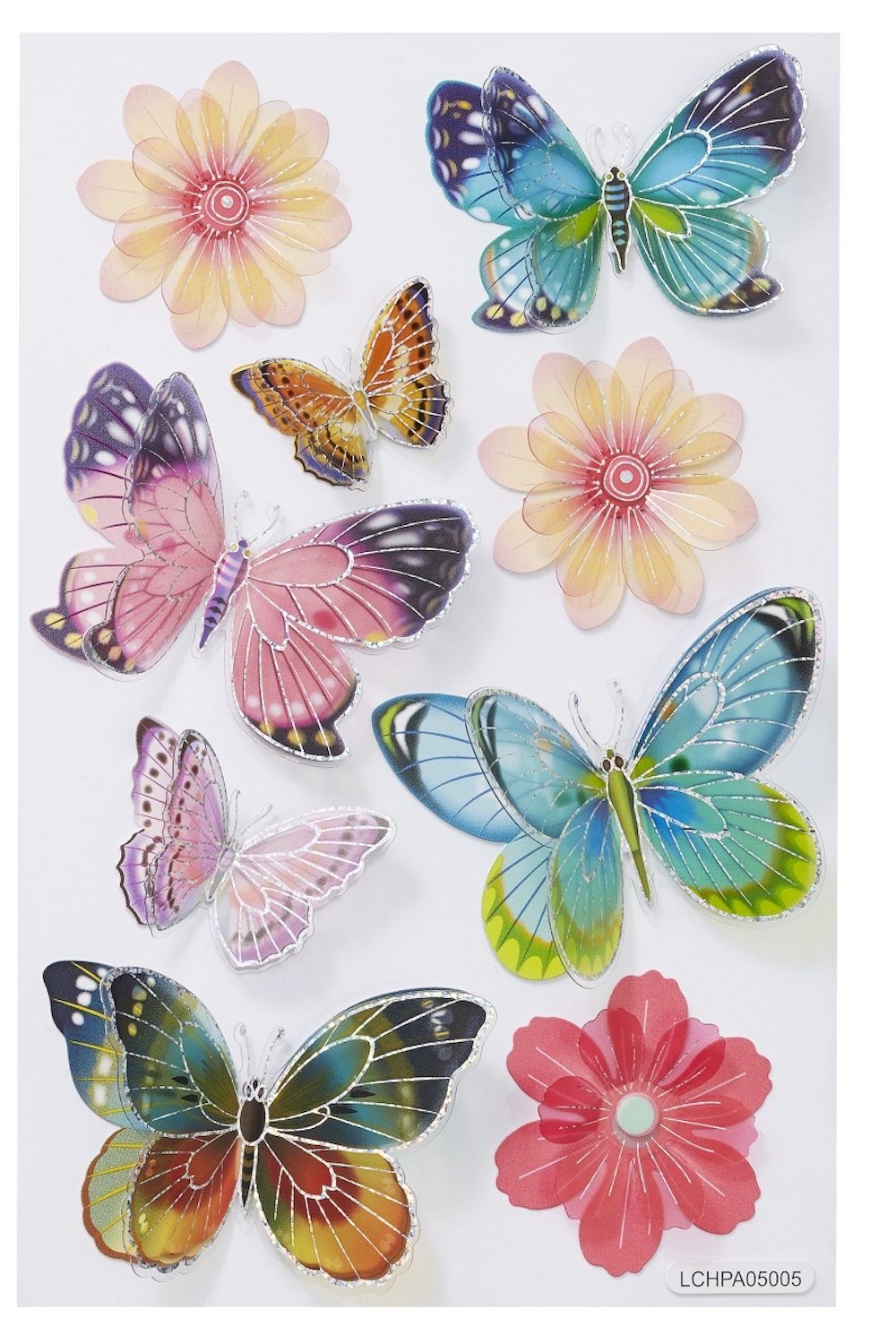 HobbyFun Aufkleber Sticker Schmetterling IV