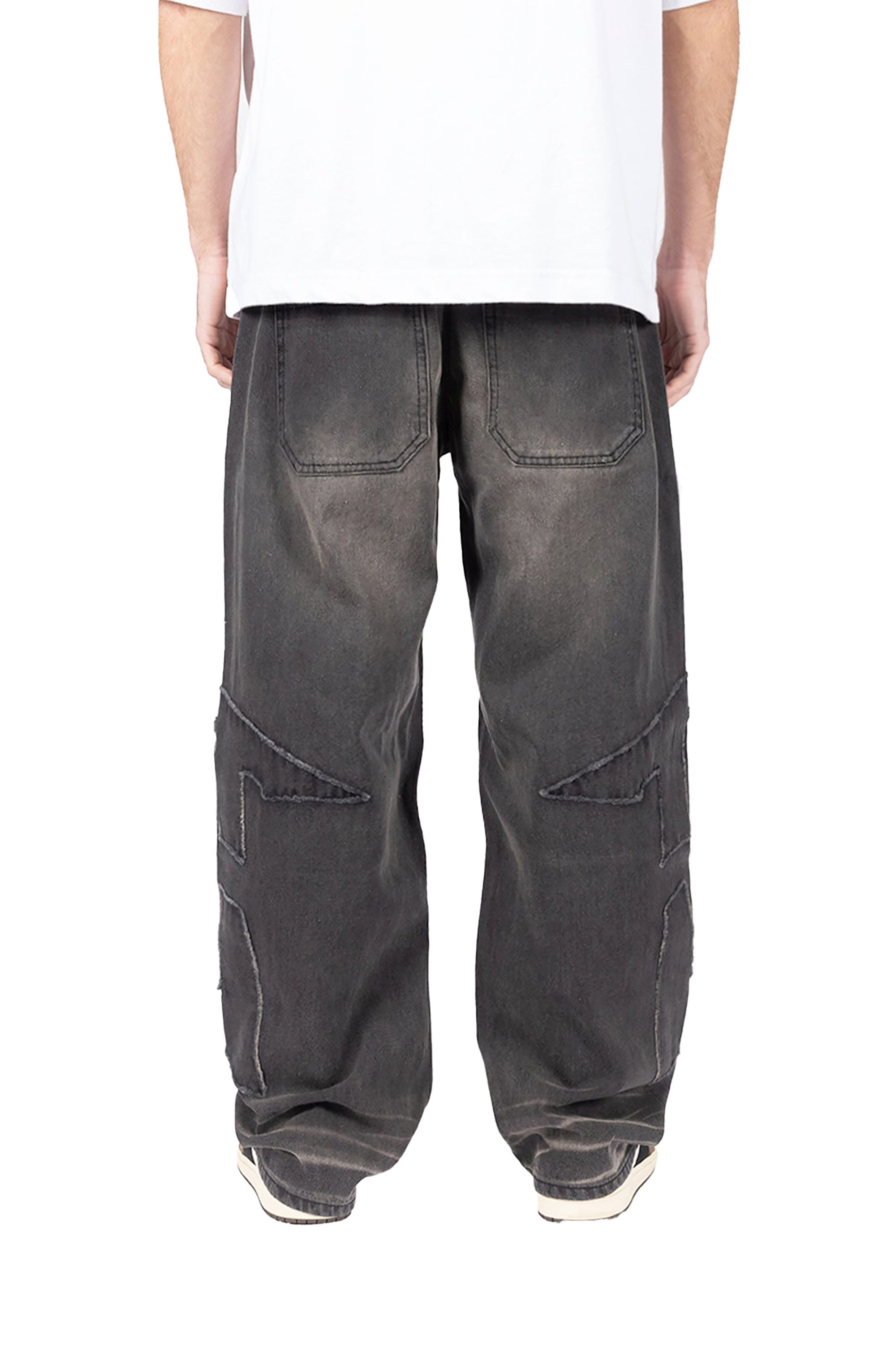 Favela Relax-fit-Jeans FAVELA Herren Baggy Jeans Distressed F black washed denim