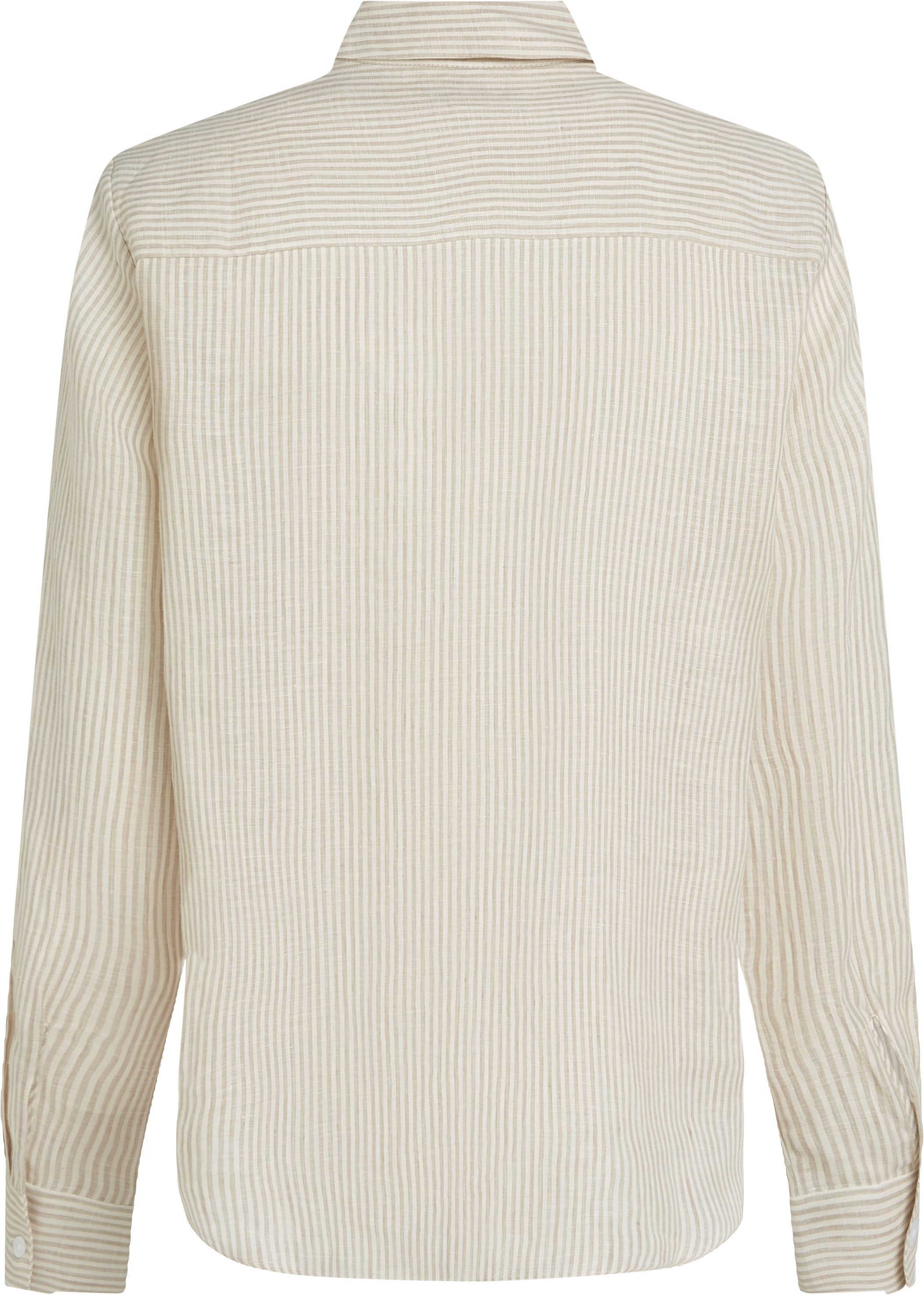 Tommy Hilfiger Hemdbluse ESS LINEN RELAXED SHIRT mit Logostickerei,kühlendes Premium Leinen