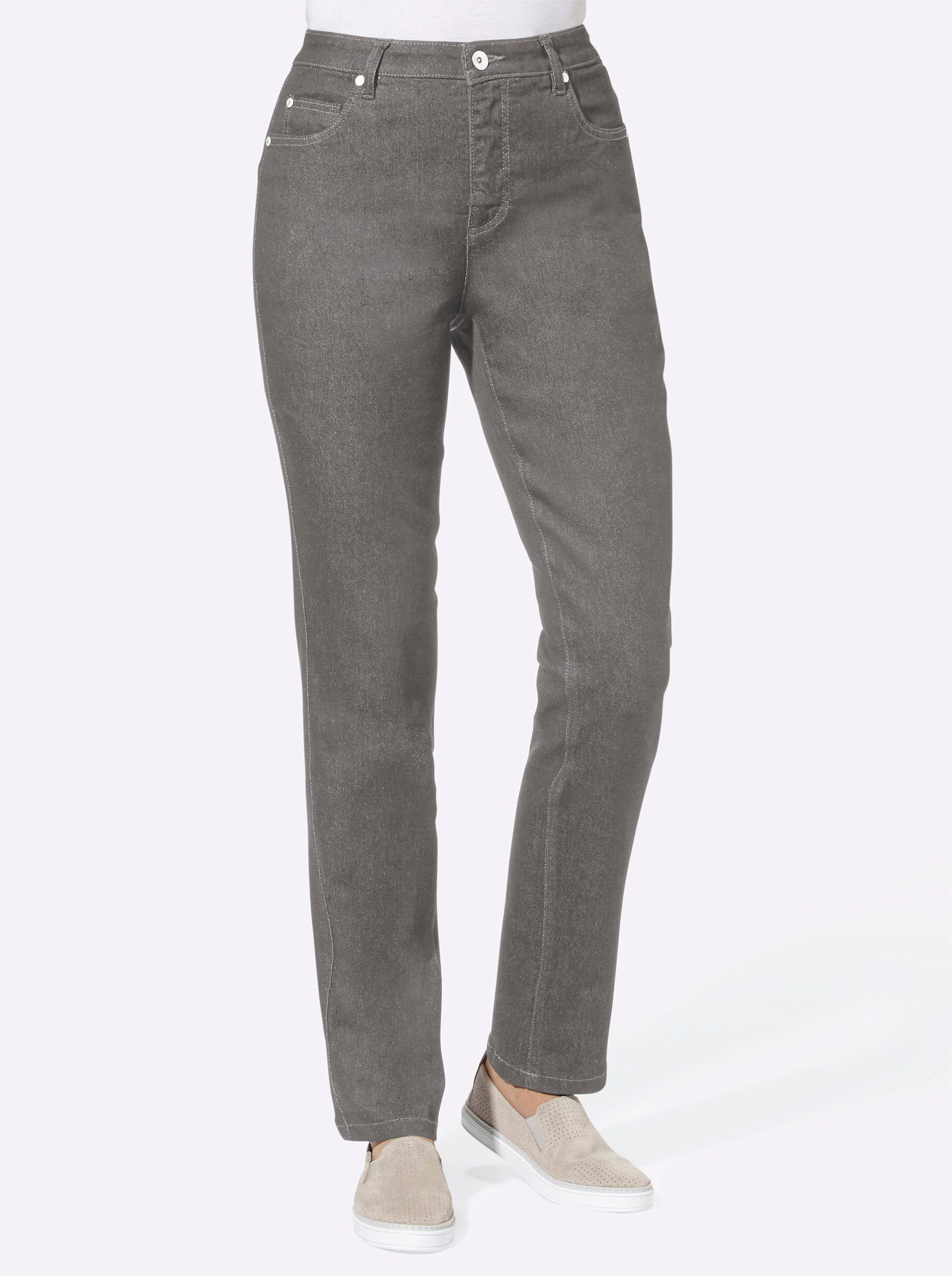 WITT WEIDEN Bequeme Jeans grau | Slim-Fit Jeans