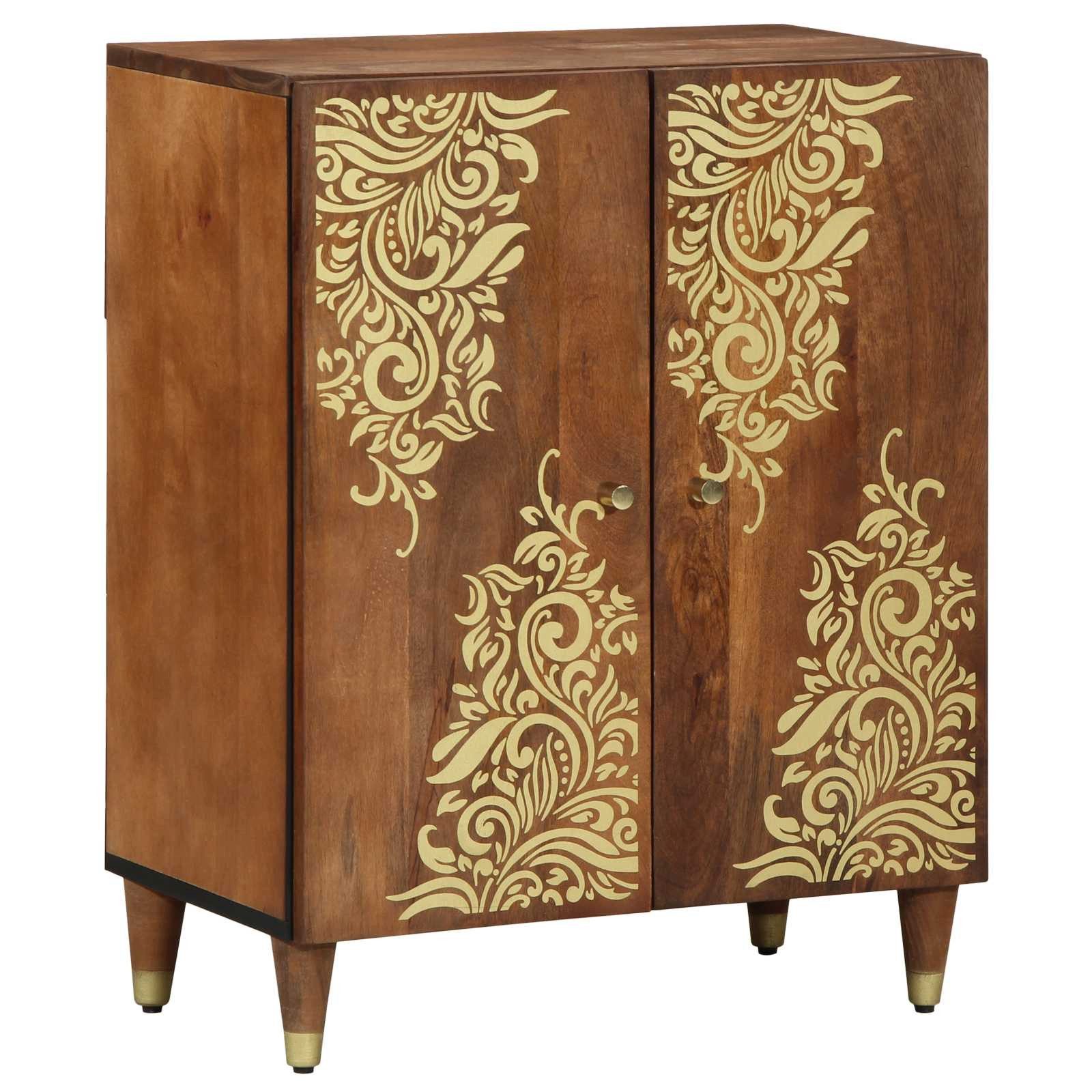 vidaXL Schranksystem Sideboard Braun 60 x 33 x 75 cm Massivholz (1-St)