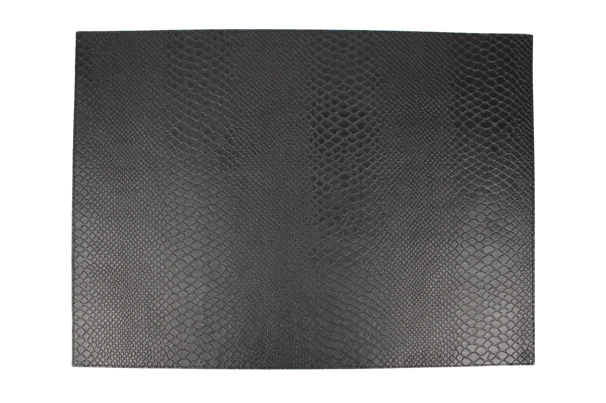 Signature Home Collection Platzset Tischset 6-er Set rechteckig Reptil Kunstleder 2-farbig, (Set, 6-St., Tischset 6-er Set Kunstleder 45 x 33 cm), Kunstleder: pflegeleicht & abwischbar, zweifarbig