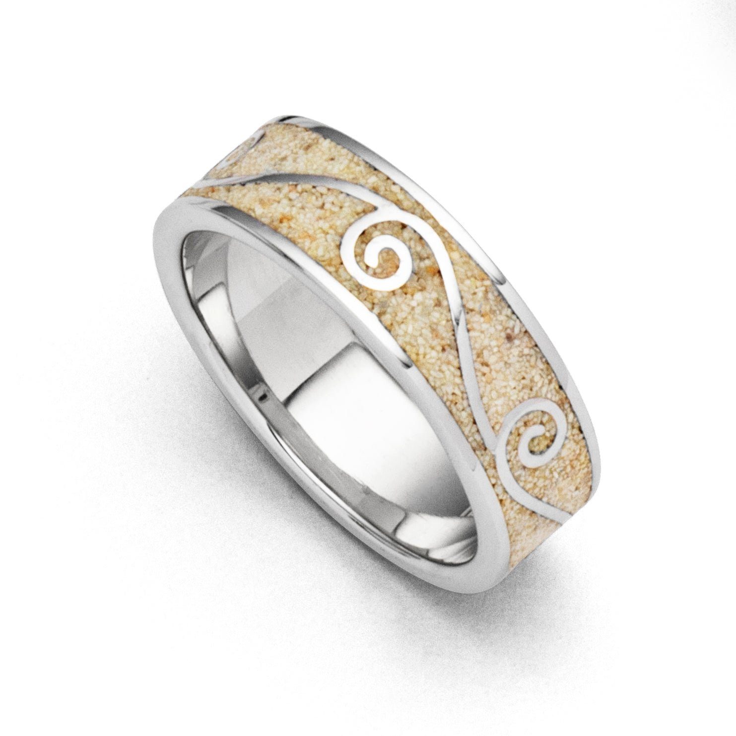 Fingerring DUR Schmuck: Ring "Sanddüne" mit Strandsand R5576