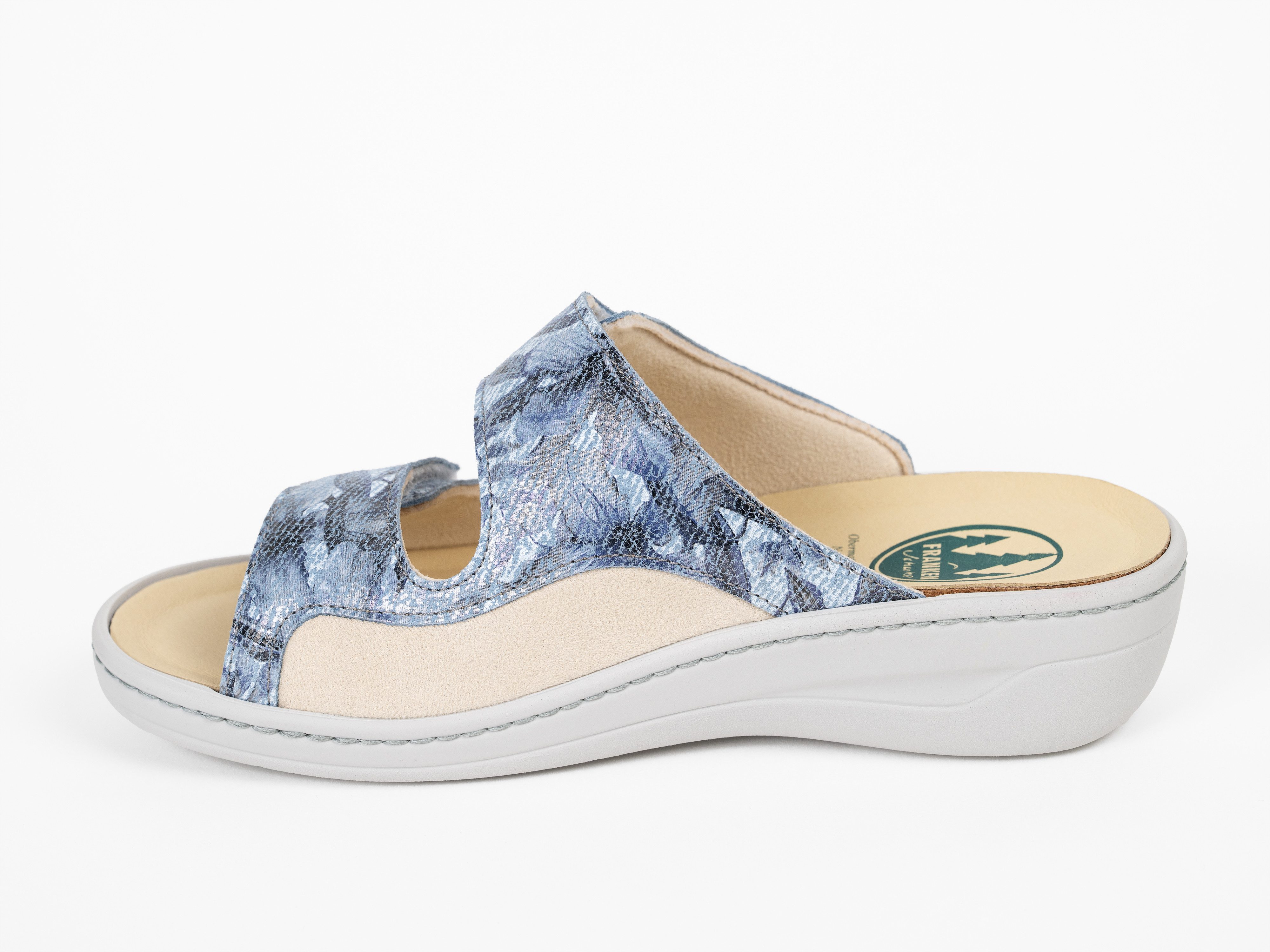 Franken-Schuhe Art. 250 Damen Pantolette (mit loser Einlage und STRETCH geeignet bei Hallux Valgus, Weite "K) Made in Germany