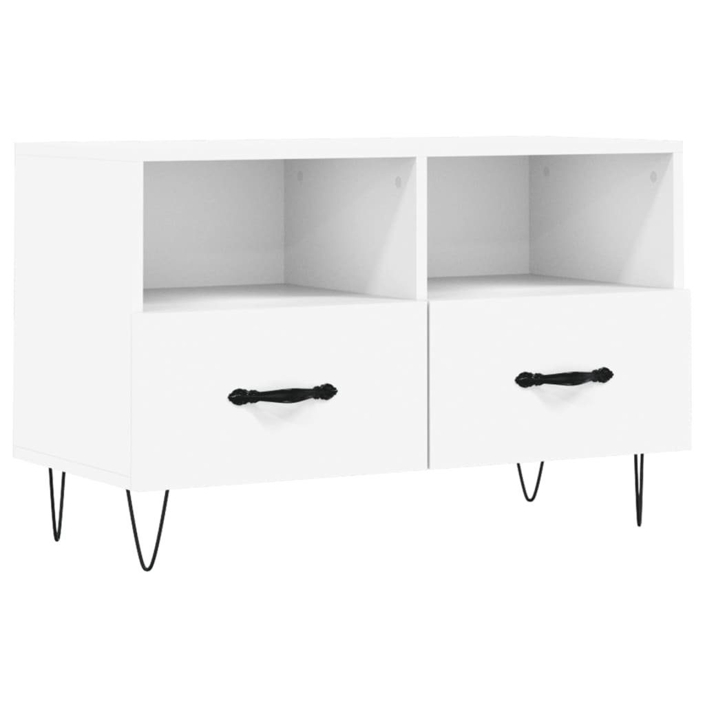 Weiß TV-Schrank (1-St) vidaXL Holzwerkstoff cm 80x36x50 TV-Schrank