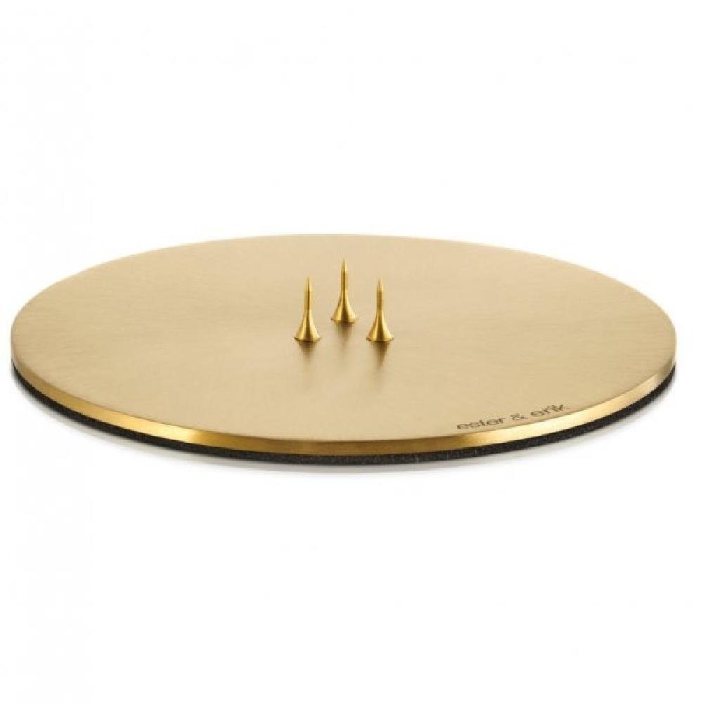 ester & erik Kerzenhalter Kerzenplatte Medium Gold Matt