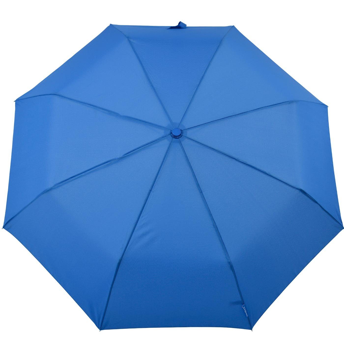 zuverlässige der royal-blau windsicher miniMAX® mit Taschenregenschirm Auf-Automatik Begleiter uni, Impliva