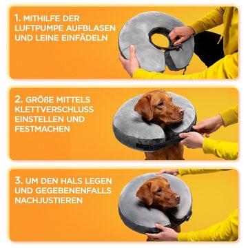 Tierhood Schutzkragen Tierhood® aufblasbare Halskrause für Hunde & Katzen - Leckschutz Hund, S