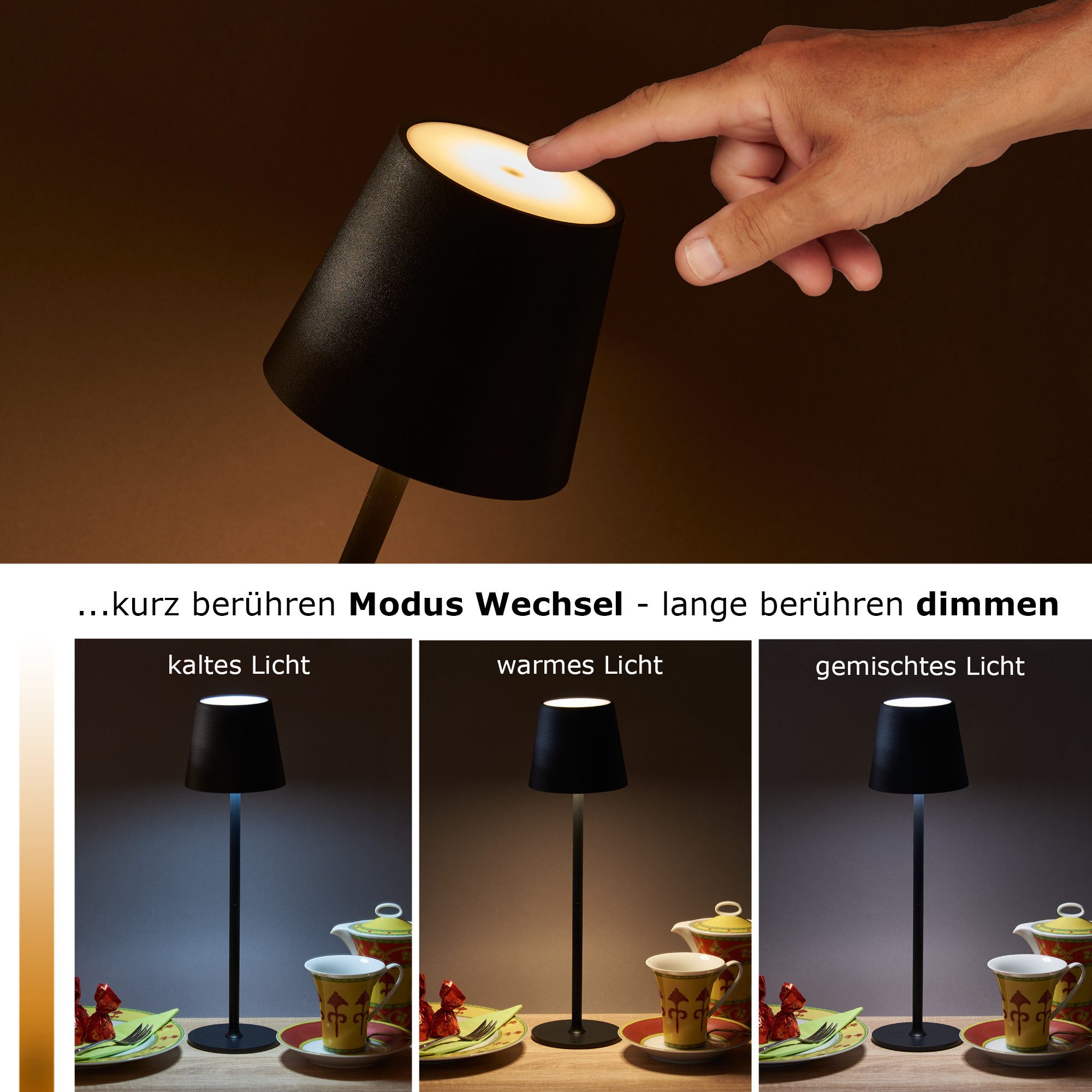 Smart-Planet LED Tischleuchte 2er Set Tischlampe günstig online kaufen