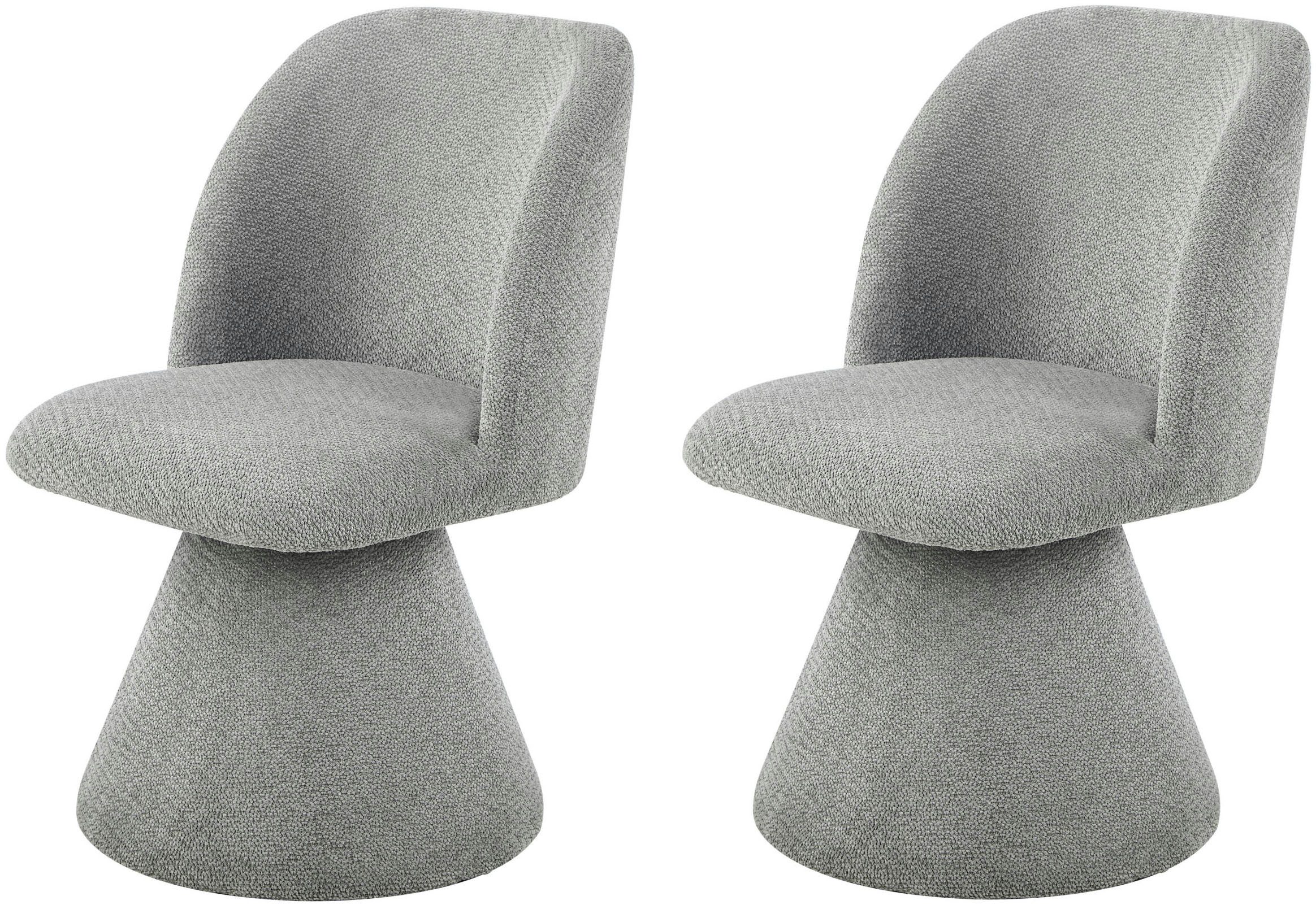 HELA Drehstuhl BARI (Set, 2 St), 360° drehbar, Polsterfuß, Webstoff, fest gepolstert, 2er Pack