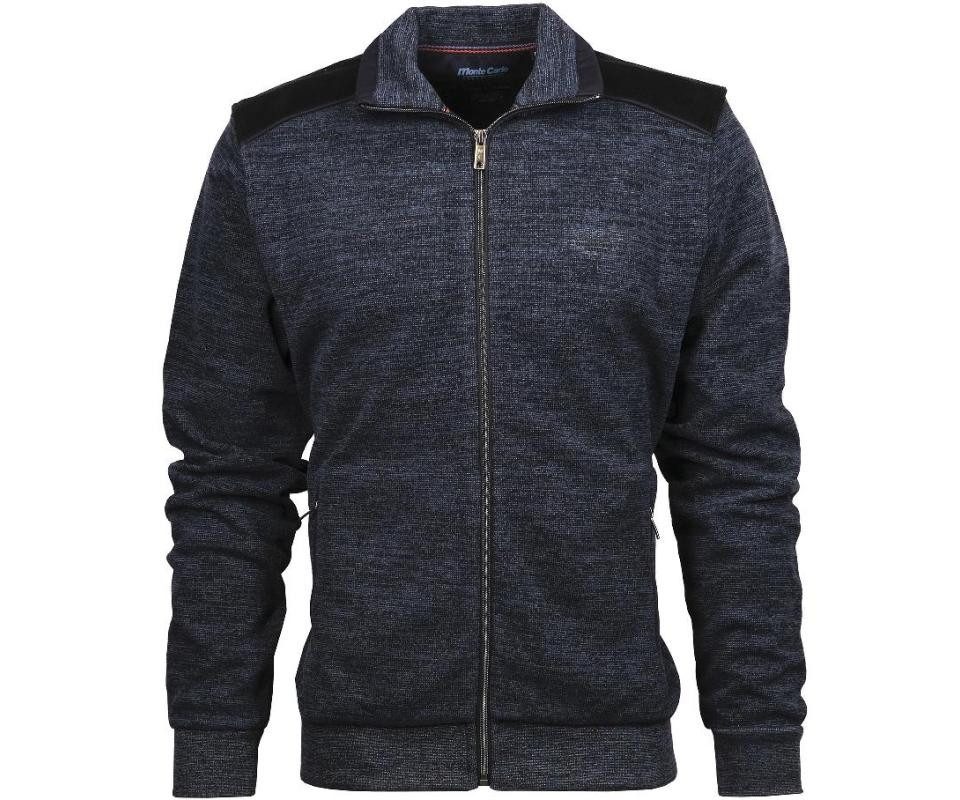 Mode Monte Carlo Sweatshirt Sweat-Jacke full Zip Marine