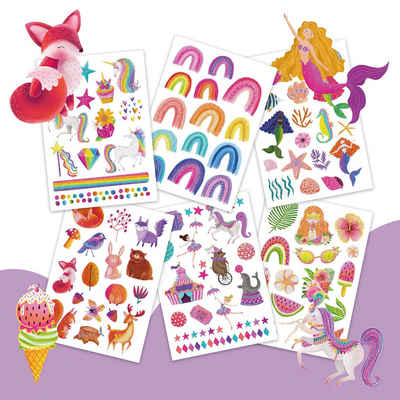 PAPIERDRACHEN Kindertattoo 100 Metallic-Tattoos zum Aufkleben - Hautfreundliche Kindertattoos