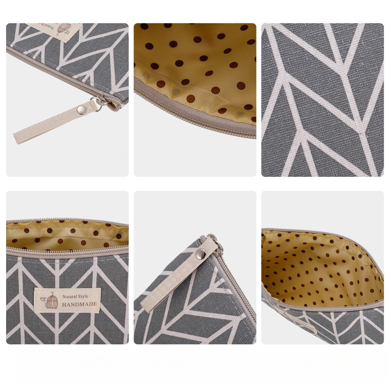 FOUORTUNATE-BEE Kosmetiktasche 3-teiliges Canvas-Kosmetiktaschen-Set – Vielseitig & Reisegeeignet (3-tlg)