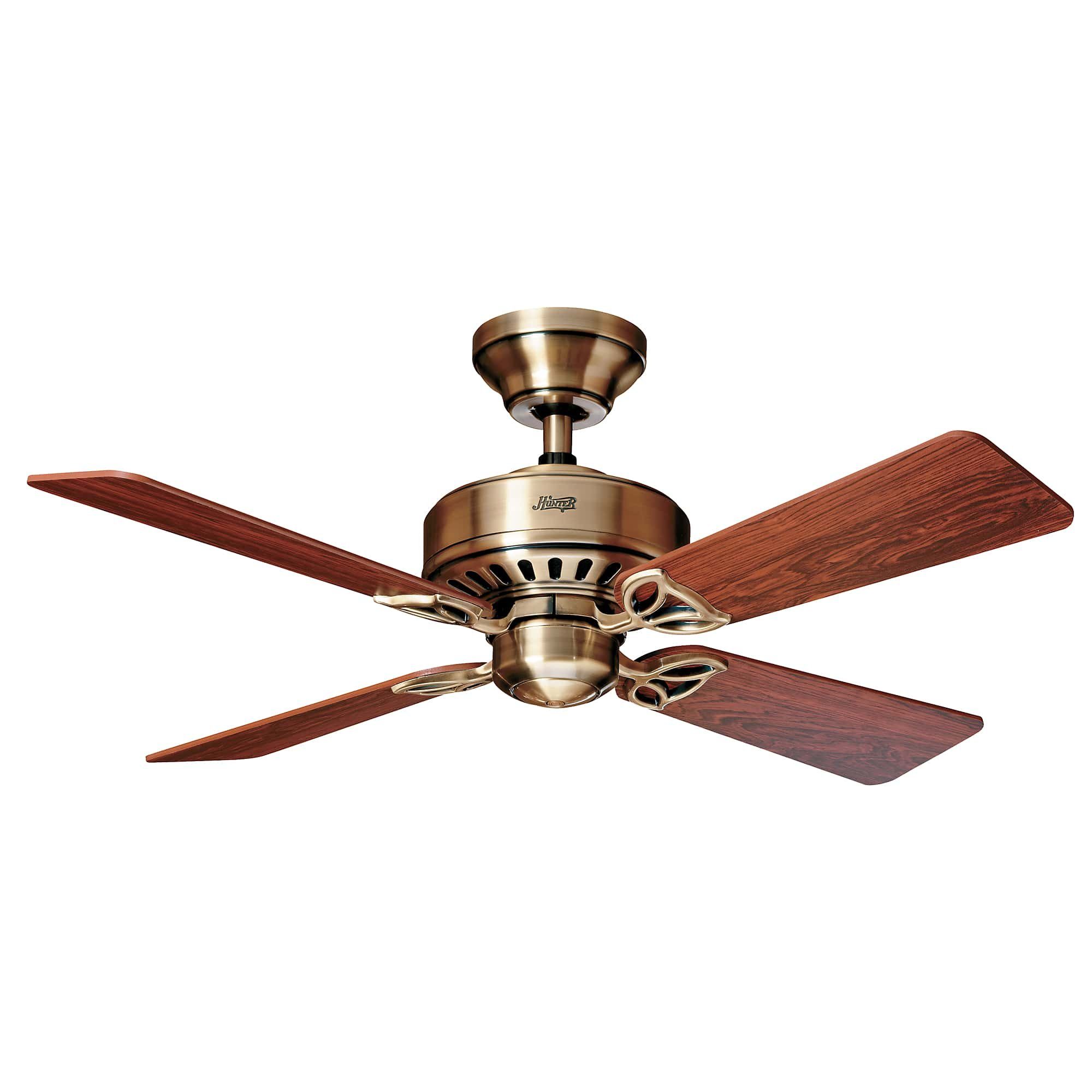 Hunter Deckenventilator Deckenventilator Bayport 107 cm Messing, Mit Zugschnur