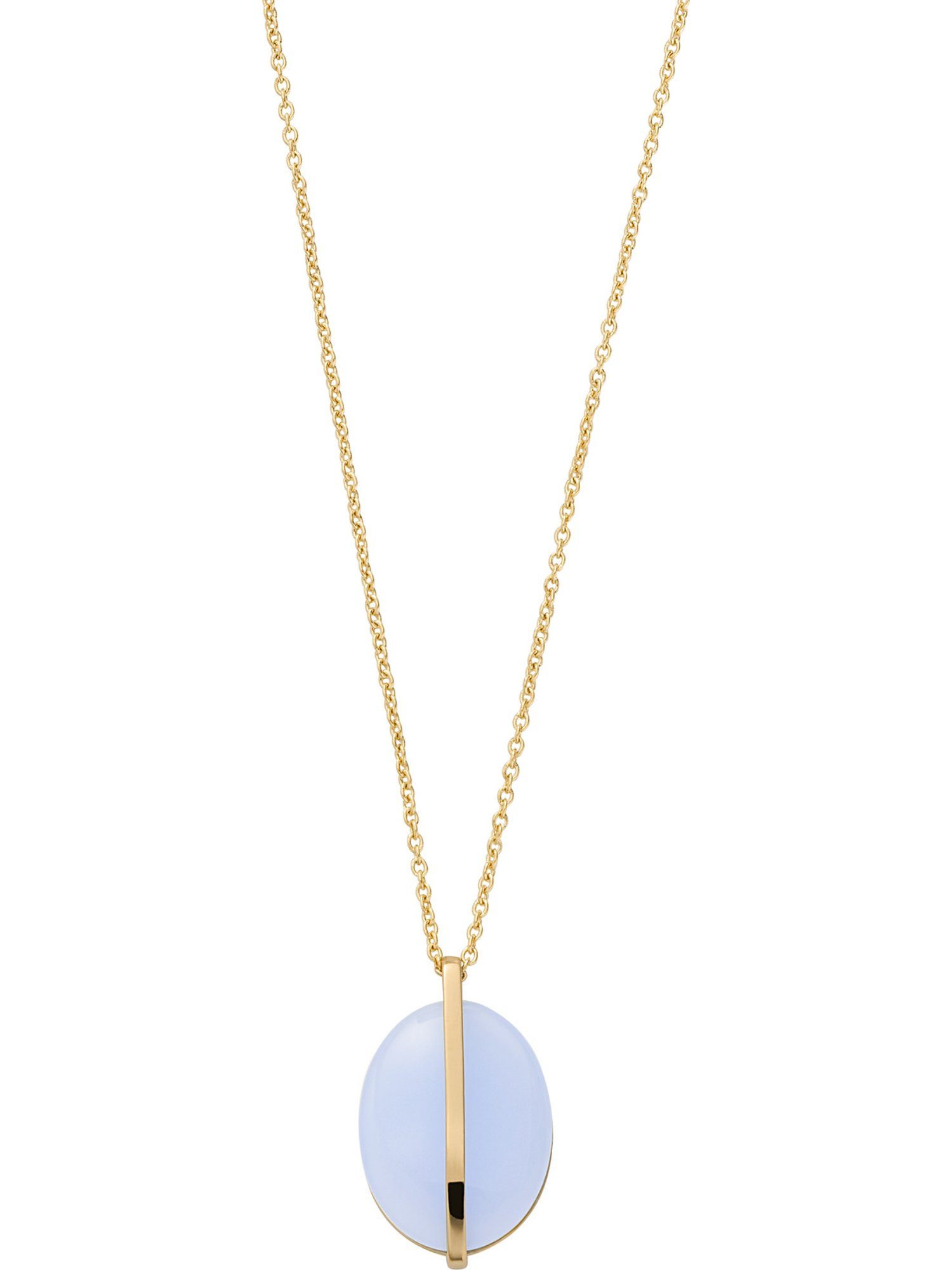 Edelstahlkette Skagen Damen-Kette Edelstahl Glasstein