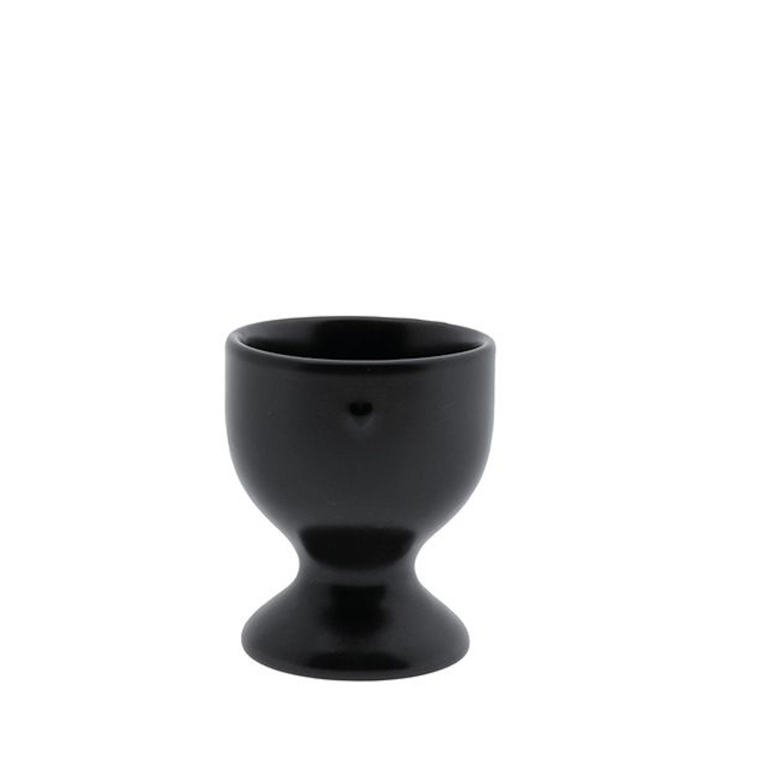 Bastion Collections Eierbecher Matt Schwarz, Spülmaschinengeeignet, Schwarz, Herzen, H: 6cm