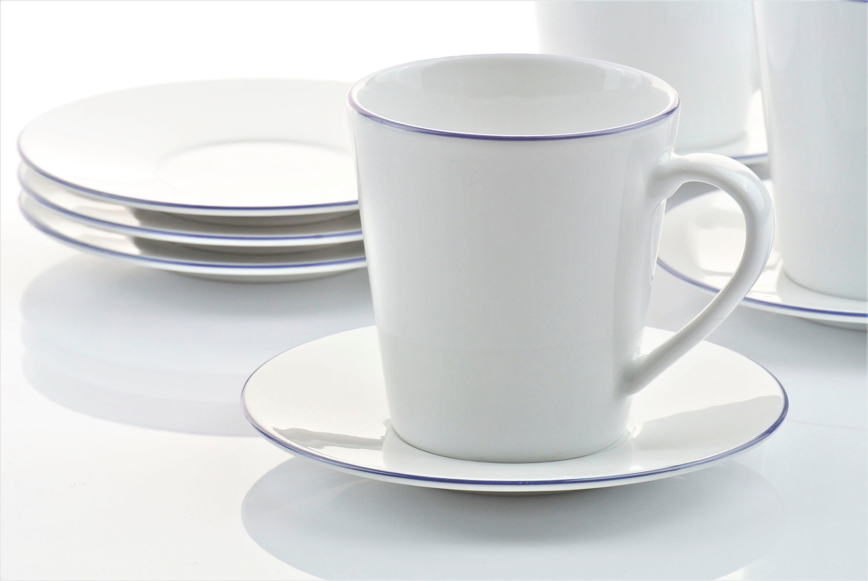Retsch Arzberg Becher Heike Blaurand, 6-tlg., Porzellan, 6-teilig, Made in Germany
