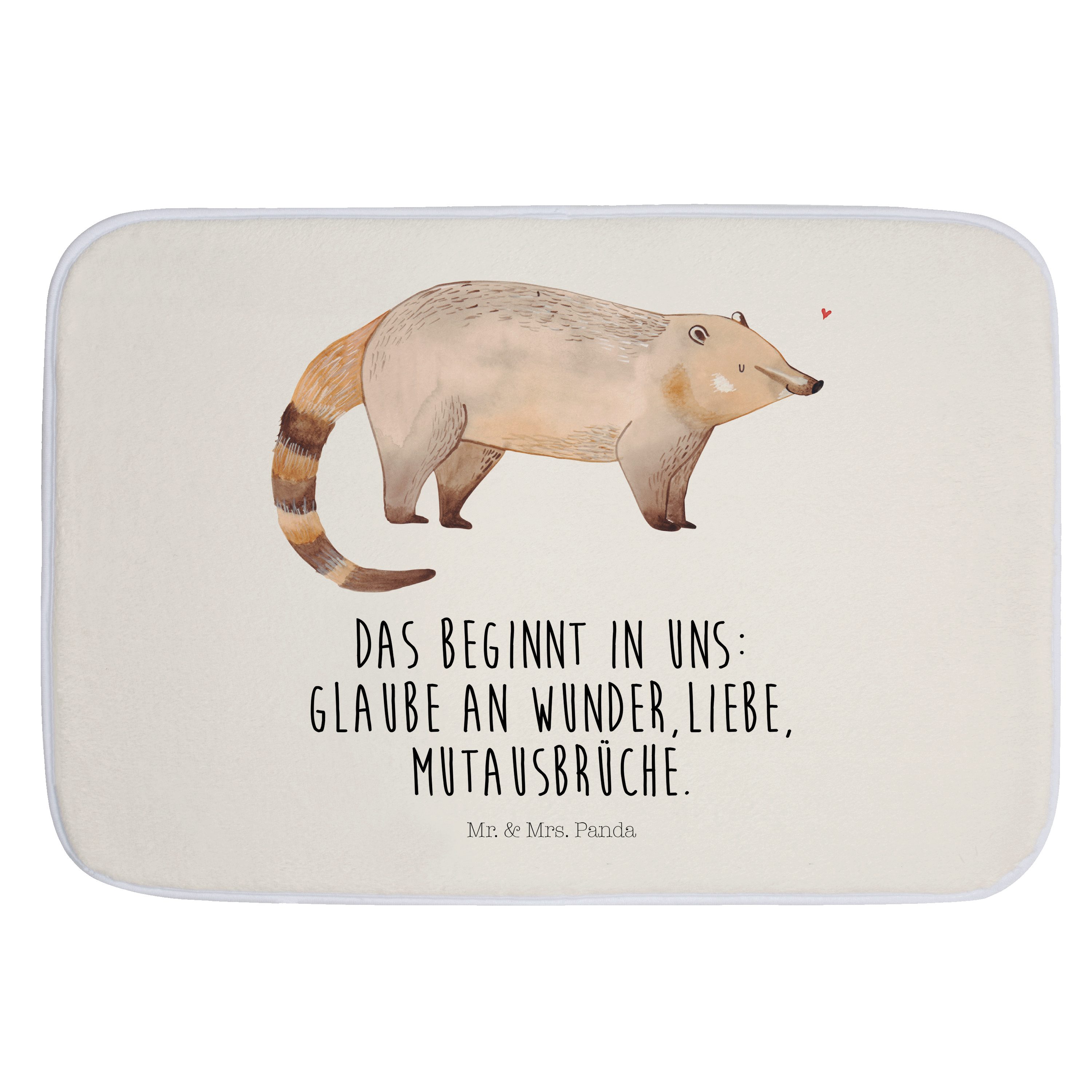 Badematte »Nasenbär Weiß Tiere, Badteppich, Badematte