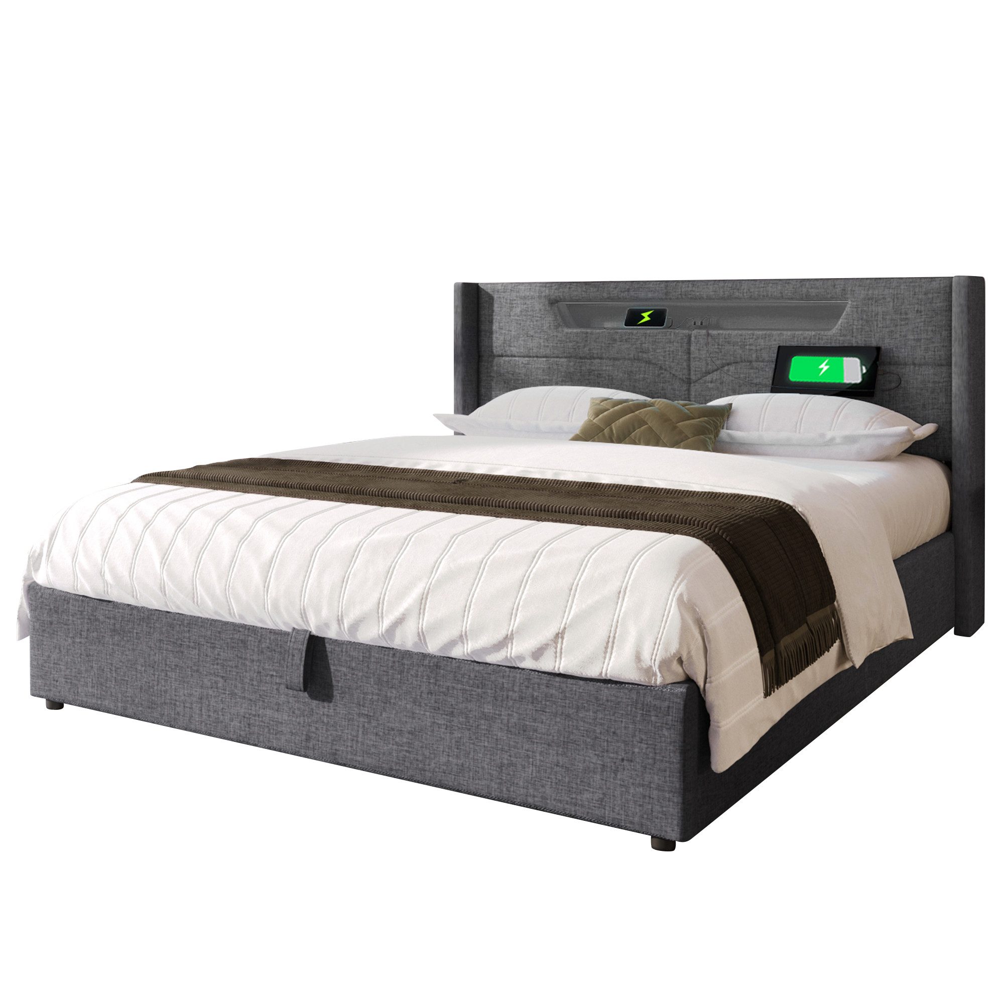 HAUSS SPOLE Polsterbett Polsterbett hydraulisches Doppelbett Funktionsbett Bettrahmen, modernes Design