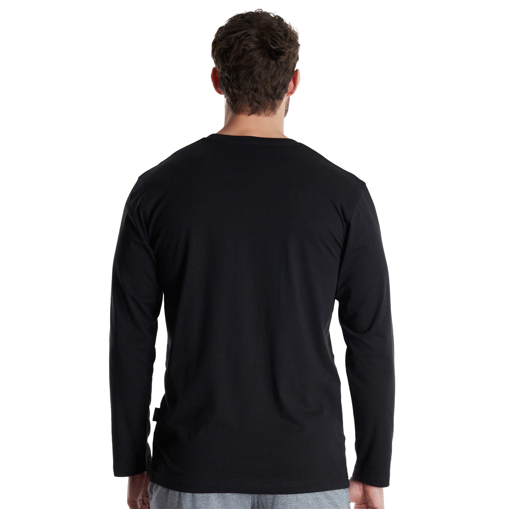 GÖTZBURG T-Shirt Herren T-Shirt 4er Pack Baumwolle Langarmshirt 4P (Packung, 4er Pack)