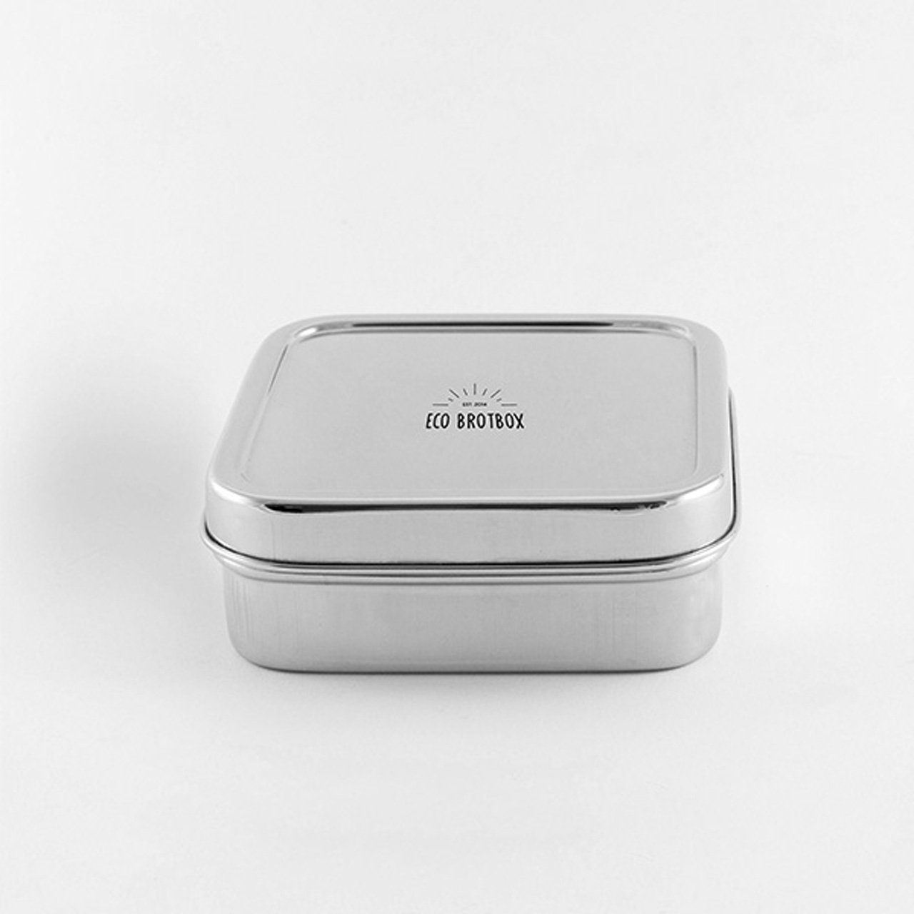 ECO Brotbox Lunchbox Classic Edelstahl Brotbox 13 x 13 x 4,5 cm, Edelstahl