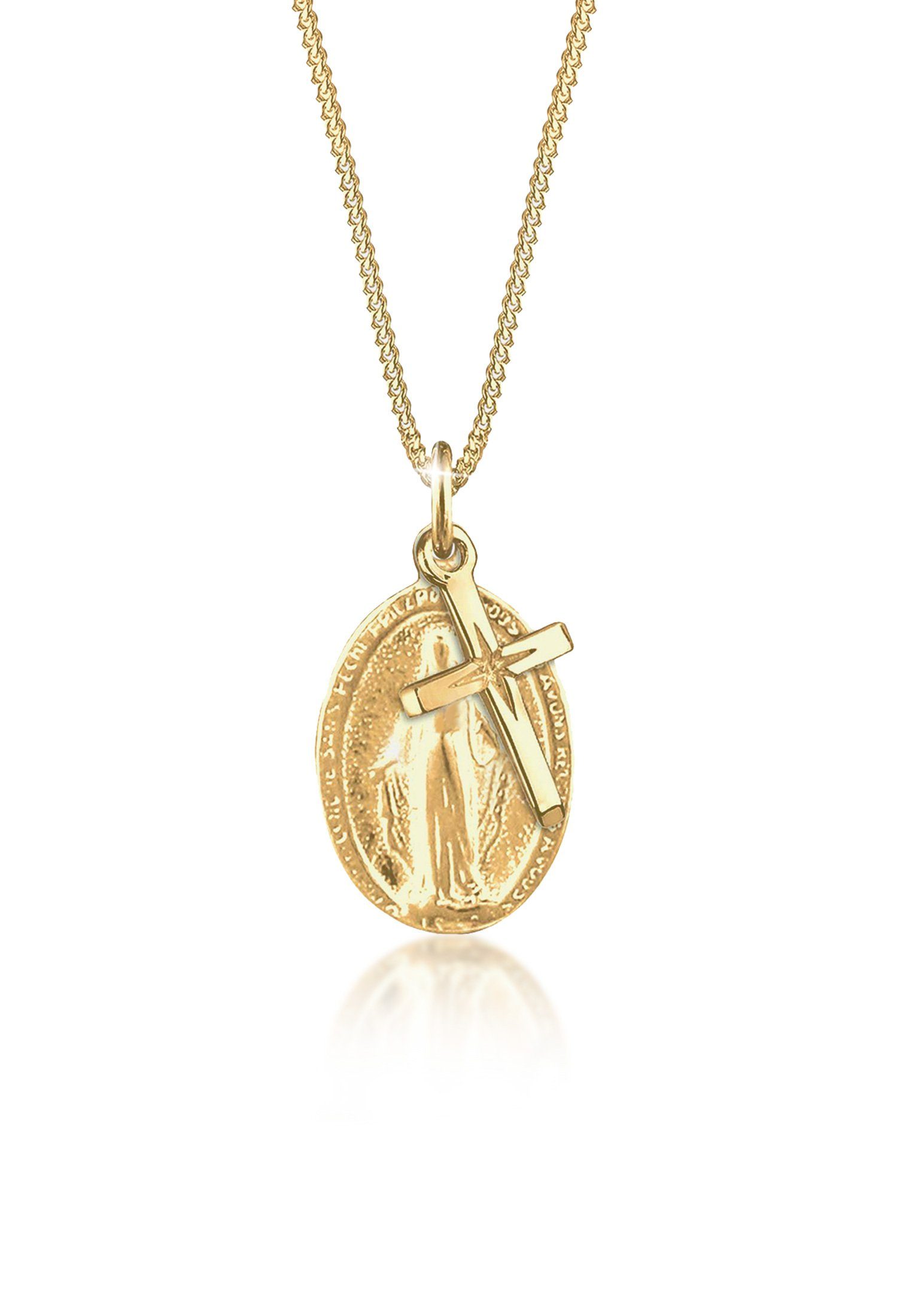 Elli Kette mit Anhänger Kreuz Marienbild günstig online kaufen