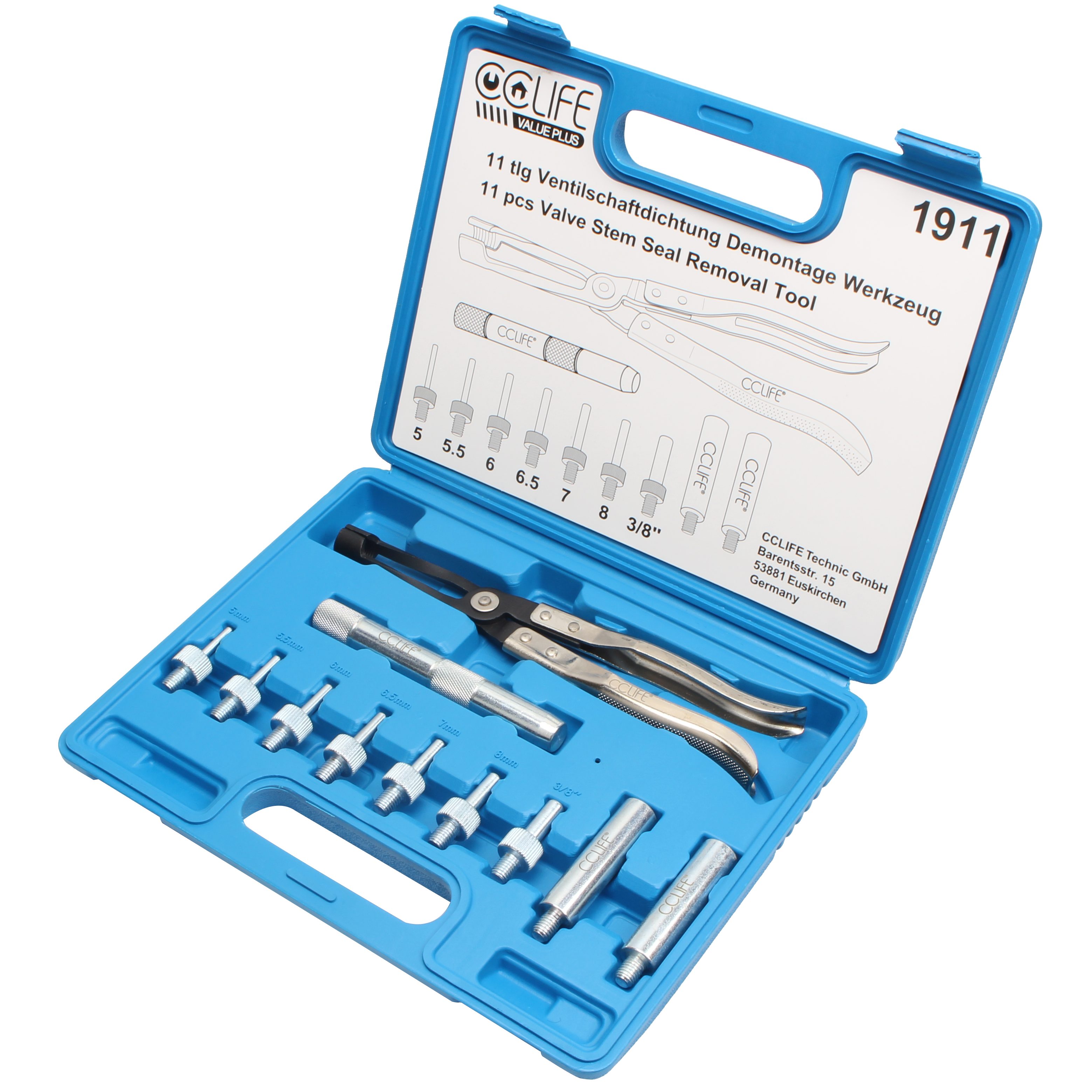 CCLIFE Kassettenabzieher Ventilschaftdichtung Demontage Werkzeug Satz Spezialwerkzeug