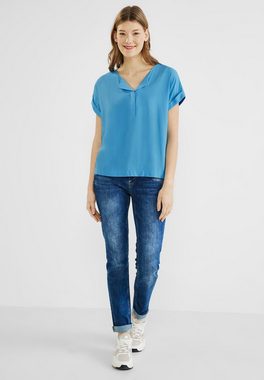 STREET ONE Kurzarmbluse Bluse mit Klappenkragen