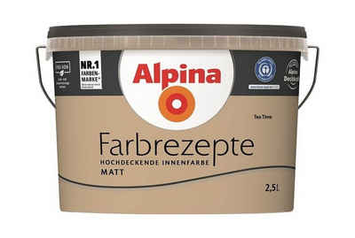 Alpina Wand- und Deckenfarbe Farbrezepte 2,5 Liter Tea Time - Warmes Beige