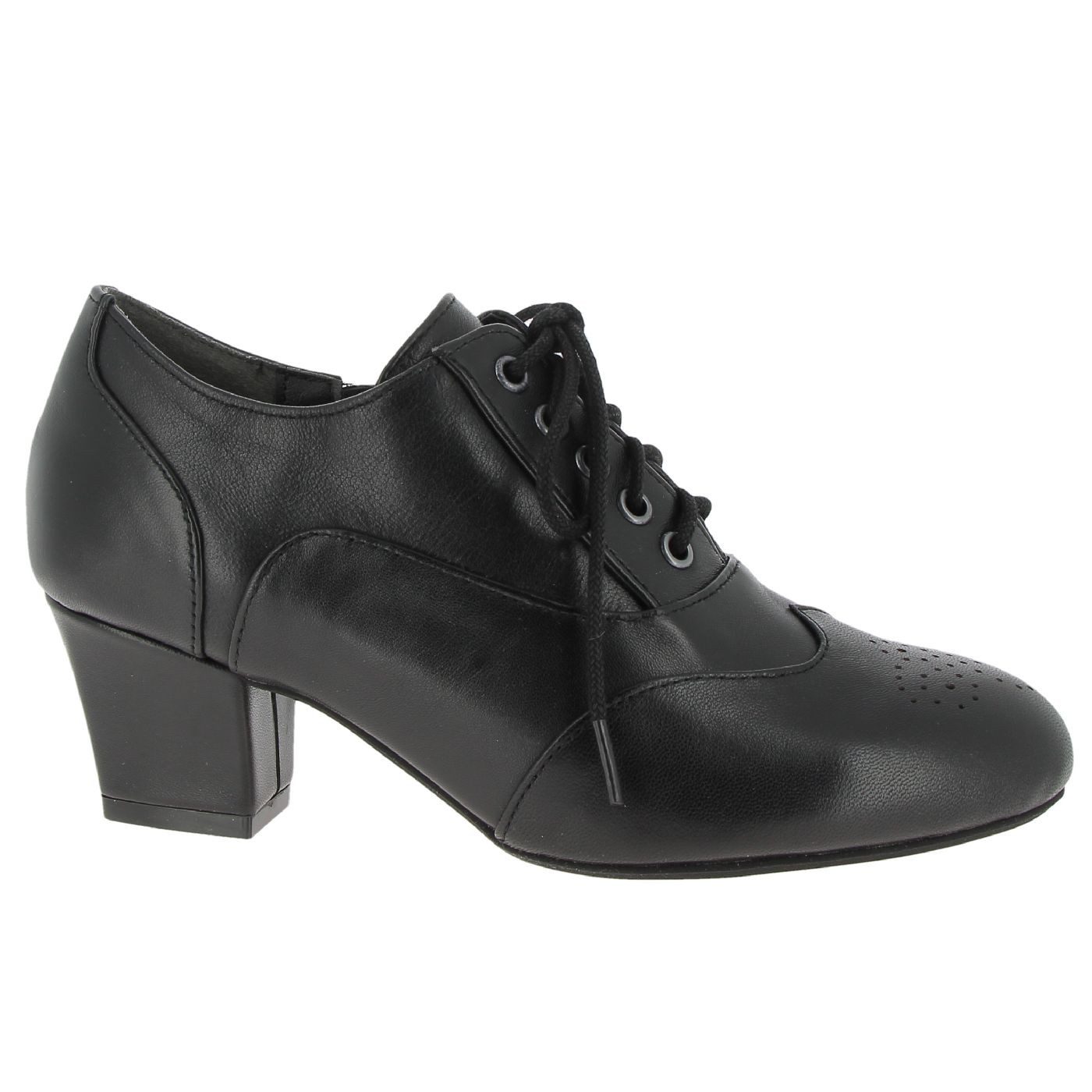 Hirschkogel Damen-Trotteur - geschnürt - schwarz Pumps
