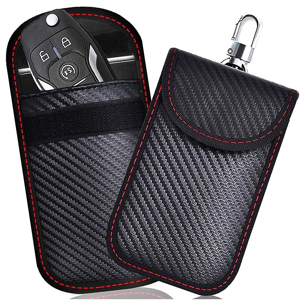 GelldG Schlüsseltasche »Keyless Go Schutz Autoschlüssel, 2 Stück Mini  Taschen Kohlefaser Leder Keyless Go Schutzhülle RFID Blocker Schlüsseletui  14 × 10 cm« (2-tlg) online kaufen | OTTO
