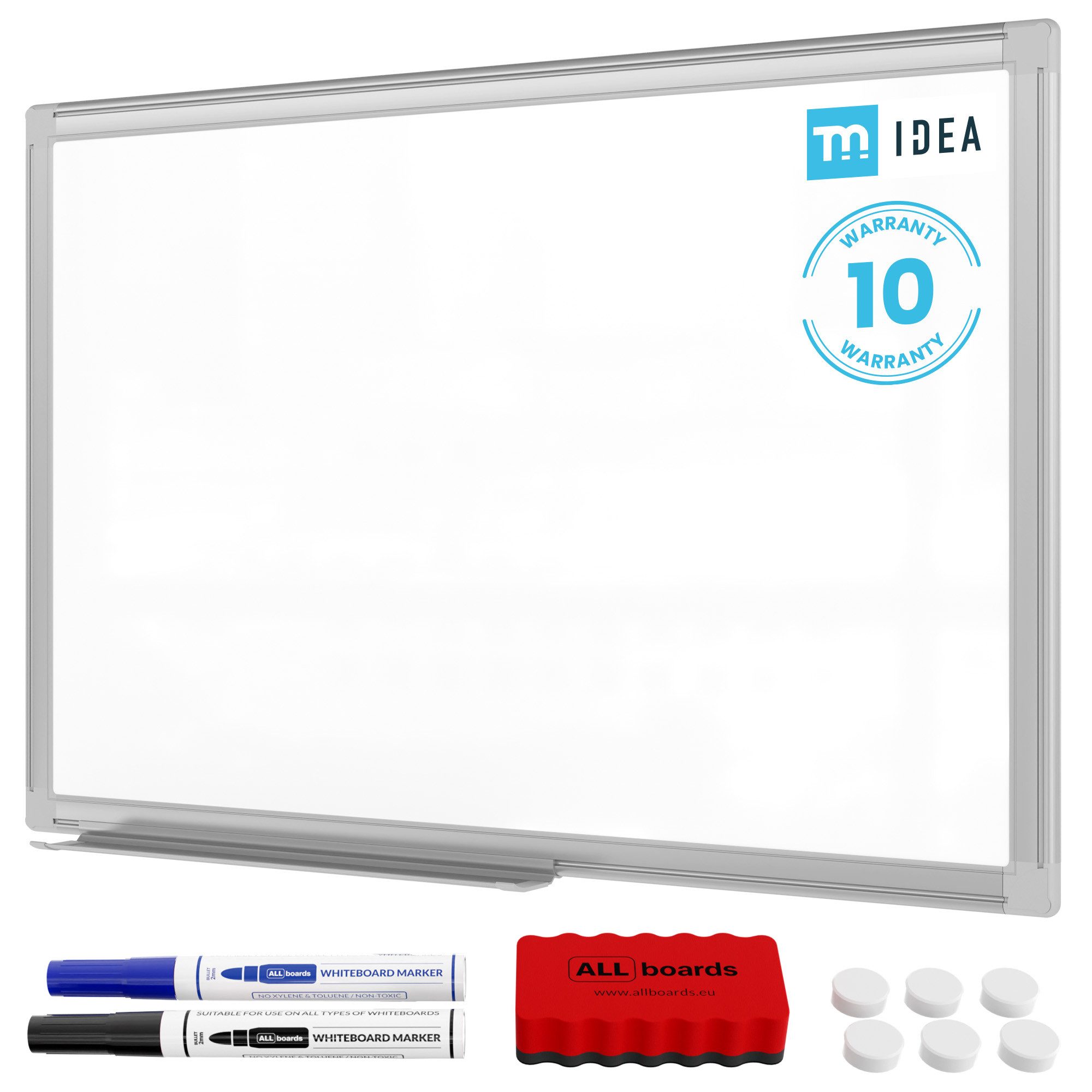 Magnettafel Magnetisches Whiteboard im Aluminiumrahmen – TM IDEA® Flex