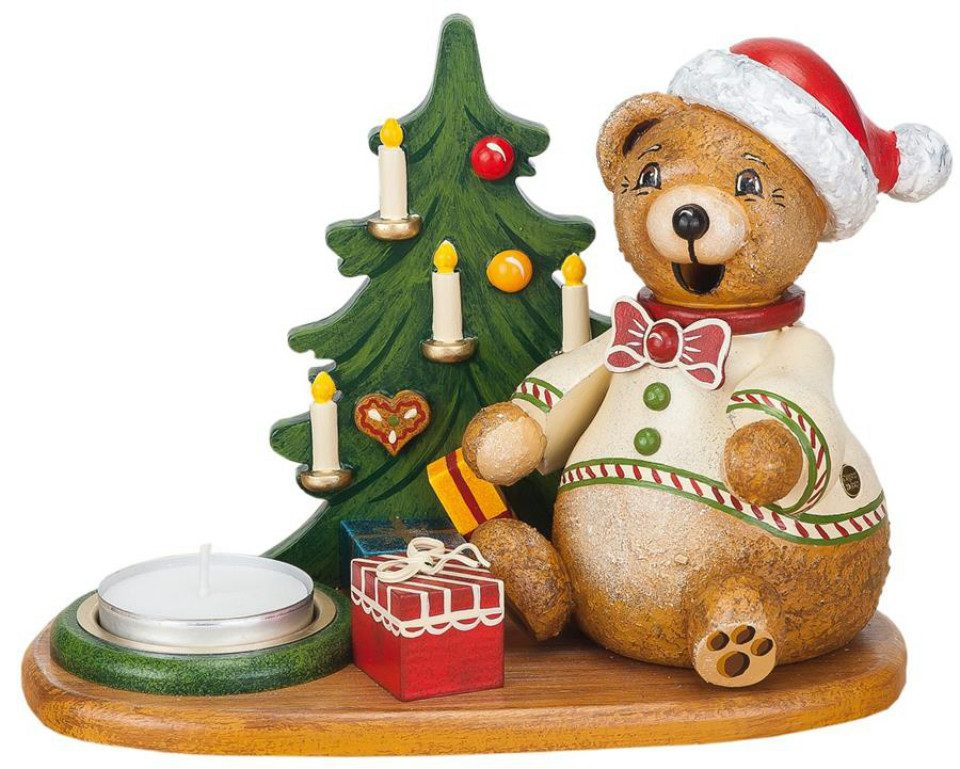 Hubrig Volkskunst Zschorlau Erzgebirge Räuchermännchen Hubrig Räuchermann Wichtel Teddys Weihnachtsgeschenke, (1 St), Handarbeit aus dem Erzgebirge